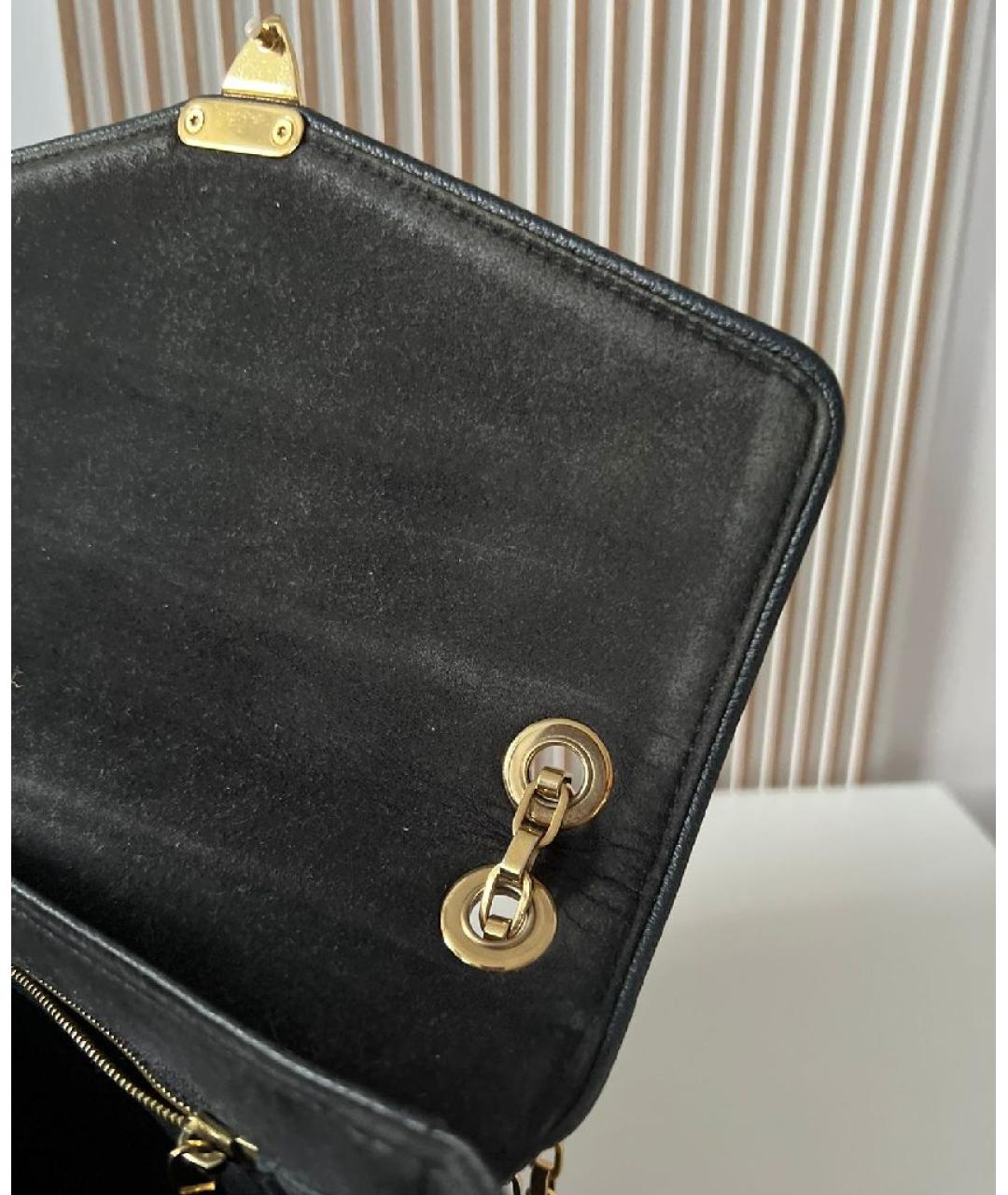 LOUIS VUITTON Черная кожаная сумка с короткими ручками, фото 7