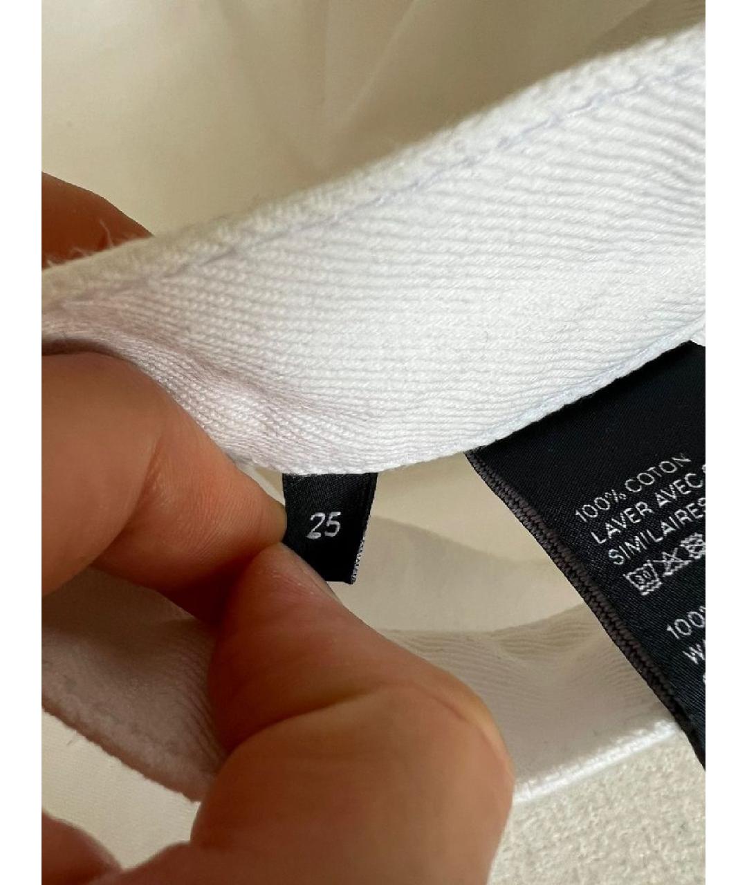 CELINE Белые прямые джинсы, фото 5