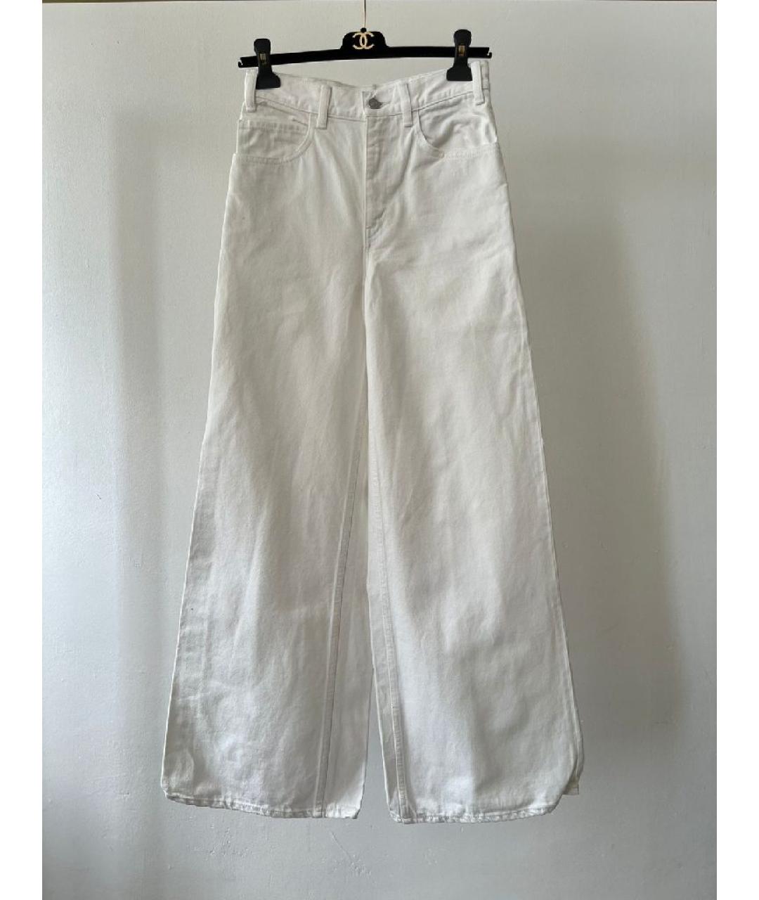 CELINE Белые прямые джинсы, фото 9