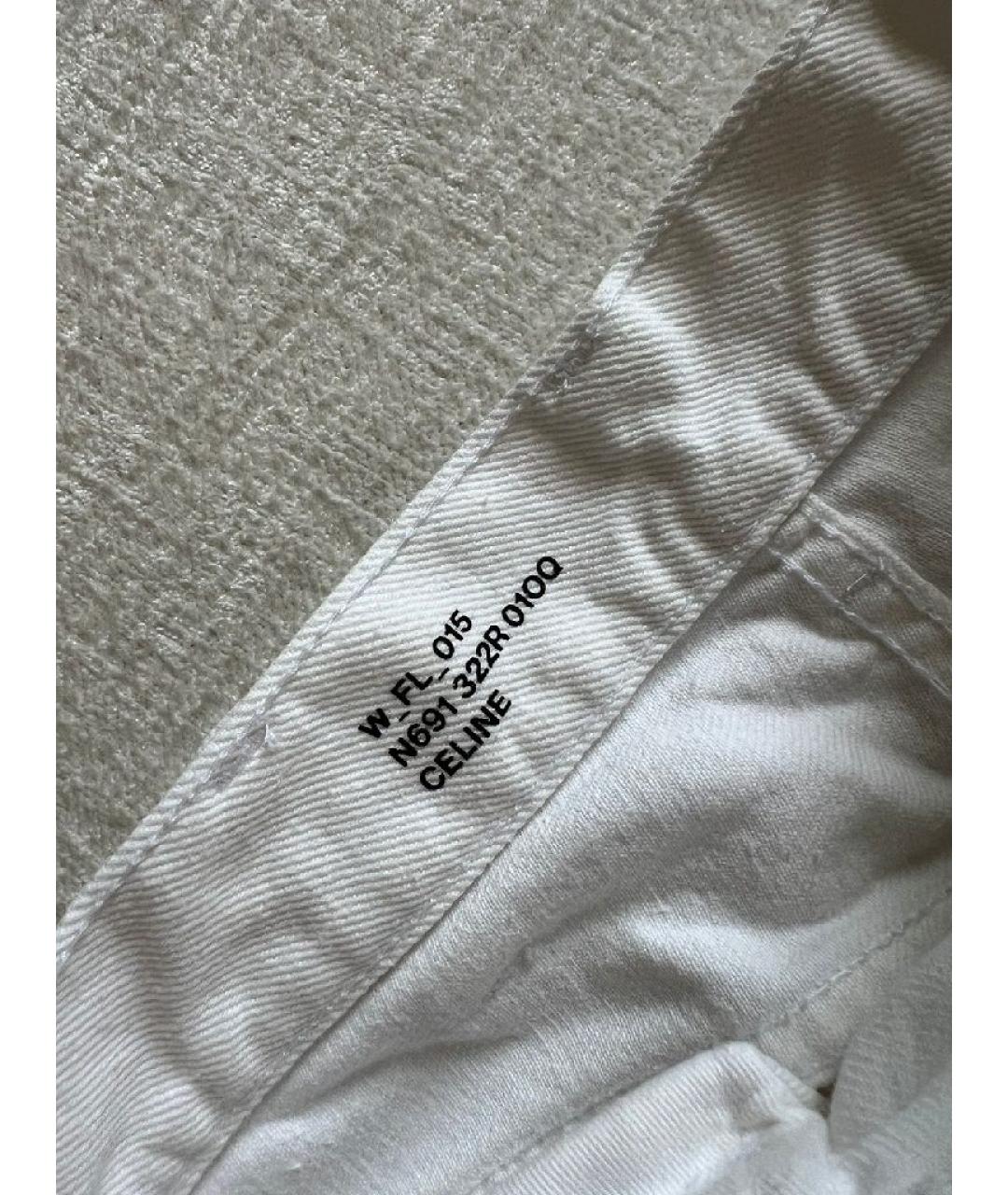 CELINE Белые прямые джинсы, фото 4