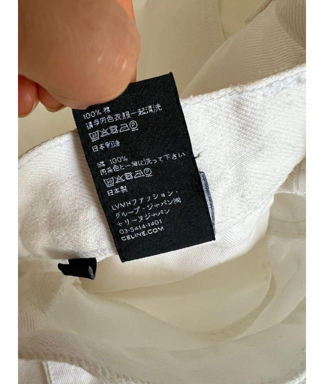 CELINE Белые прямые джинсы, фото 7