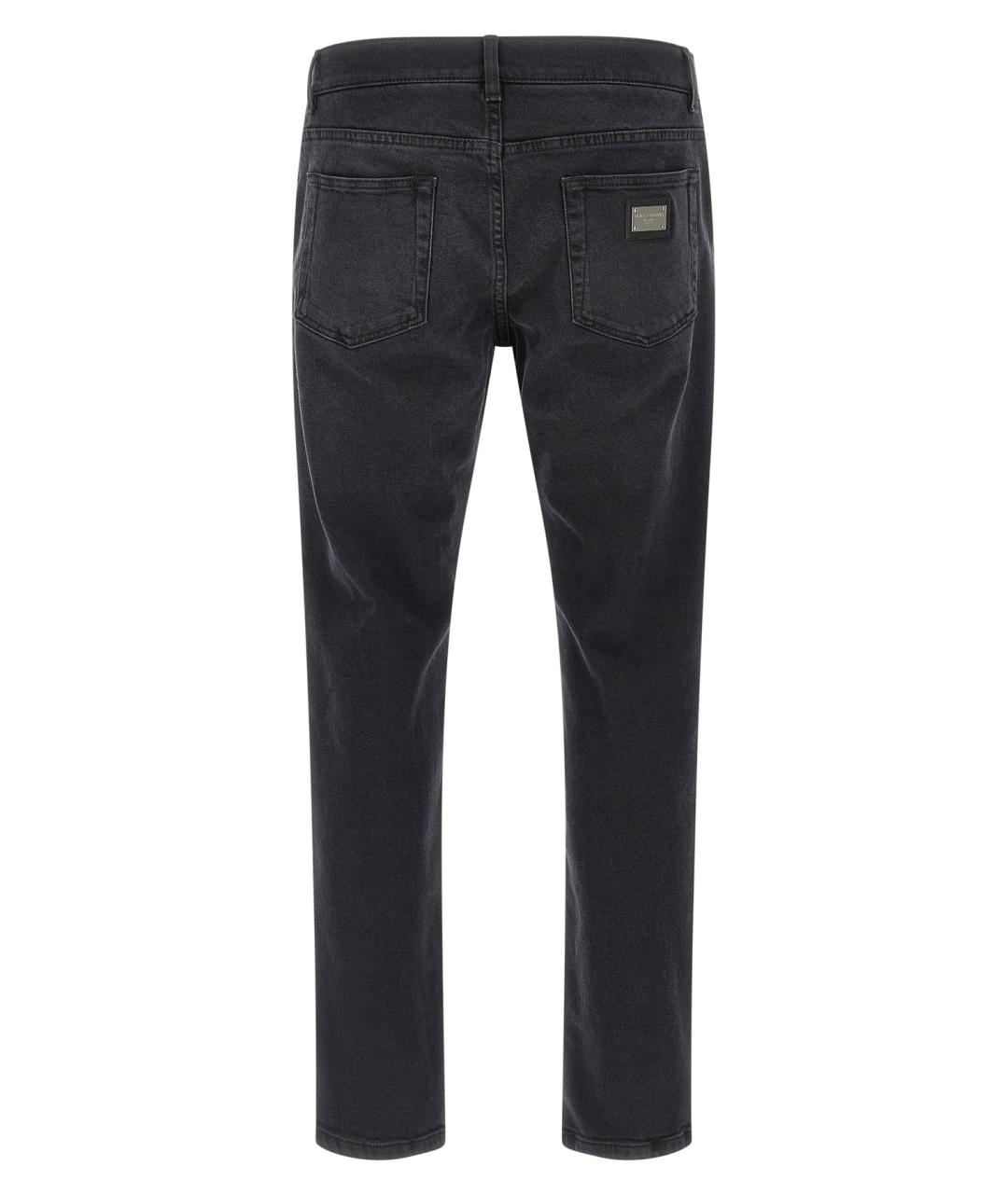 DOLCE&GABBANA Черные хлопковые джинсы, фото 2