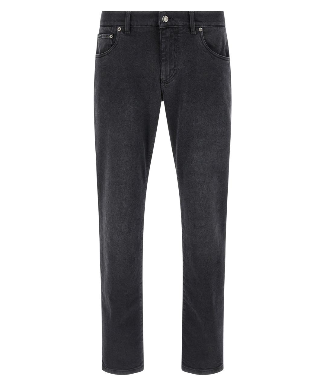 DOLCE&GABBANA Черные хлопковые джинсы, фото 1