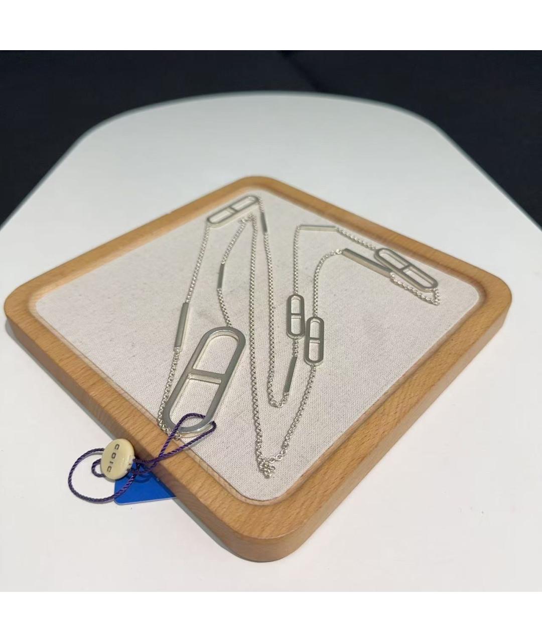 HERMES Серебряное серебряное колье, фото 5