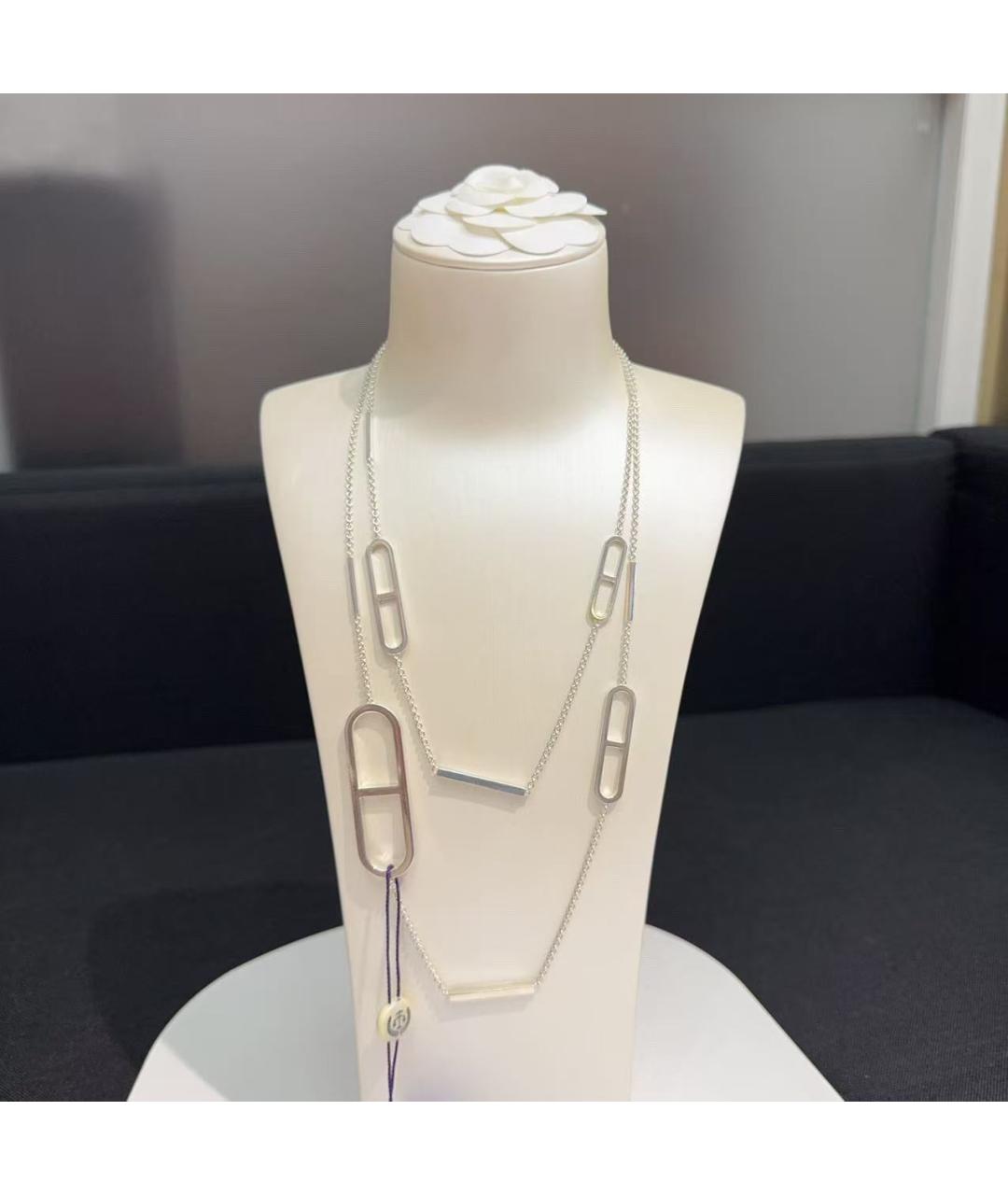 HERMES Серебряное серебряное колье, фото 6