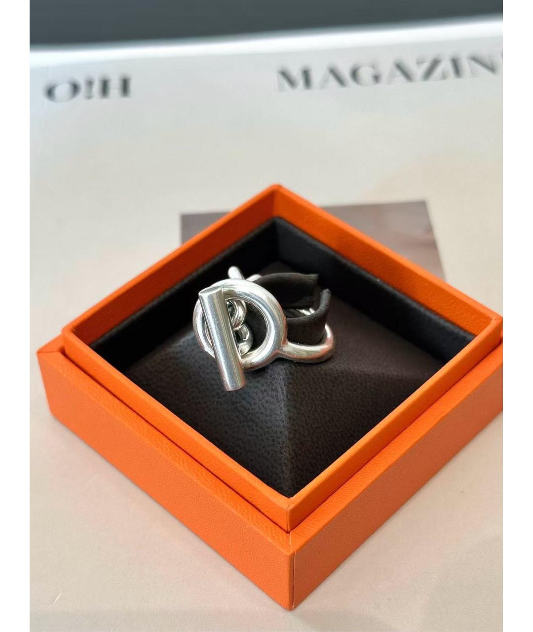 HERMES Серебряное серебряное кольцо, фото 4