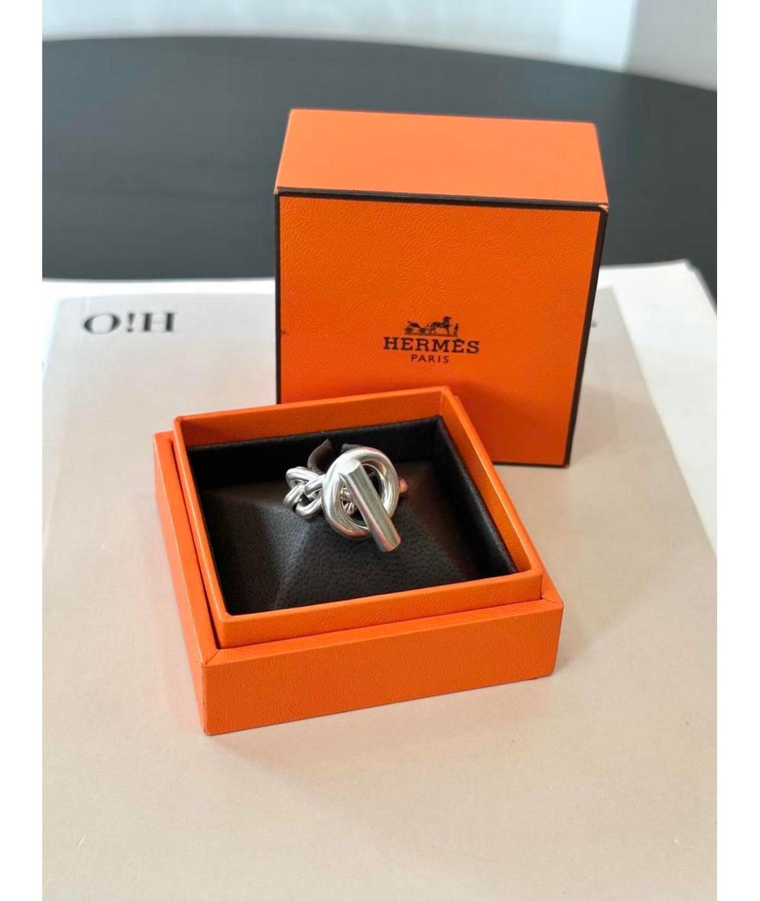 HERMES Серебряное серебряное кольцо, фото 3