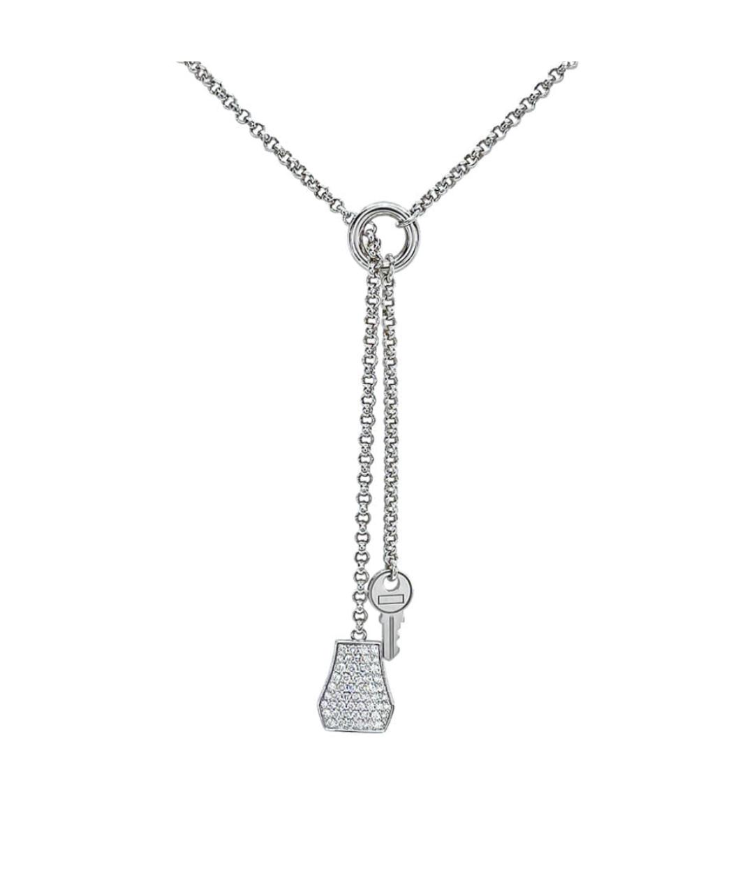 HERMES Серебряное колье из белого золота, фото 6