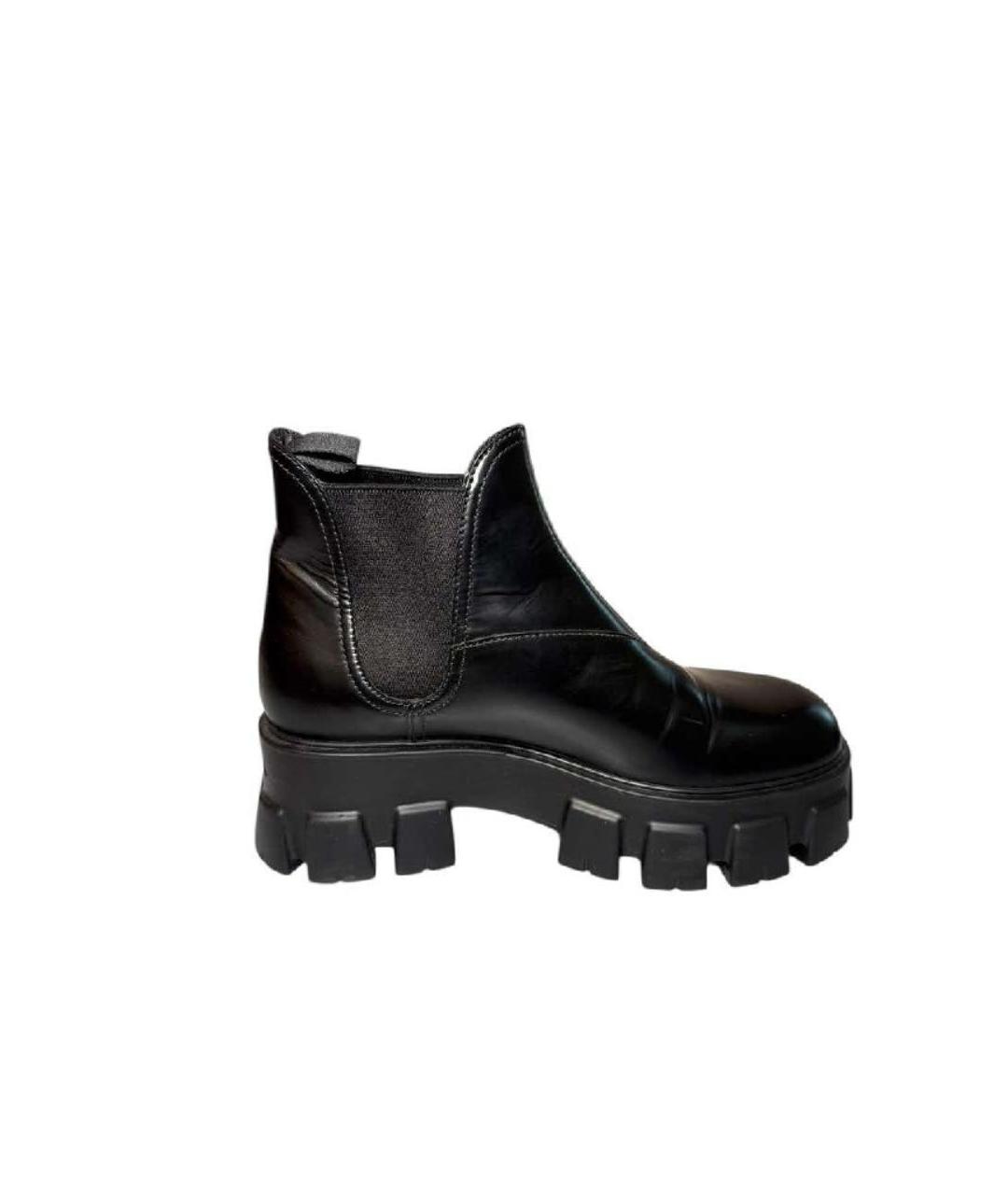 PRADA Черные кожаные полусапоги, фото 7