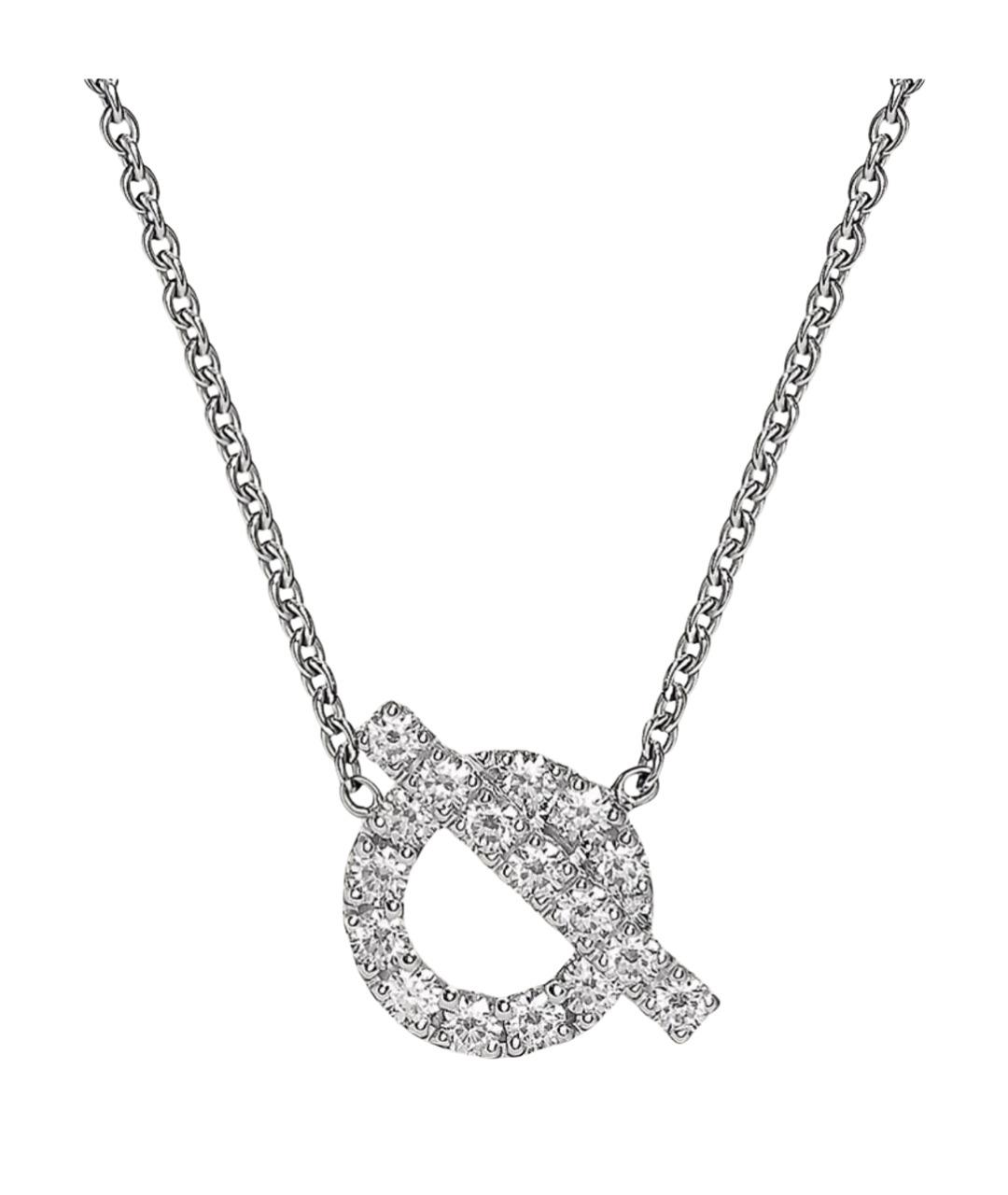 HERMES Серебряное колье из белого золота, фото 1
