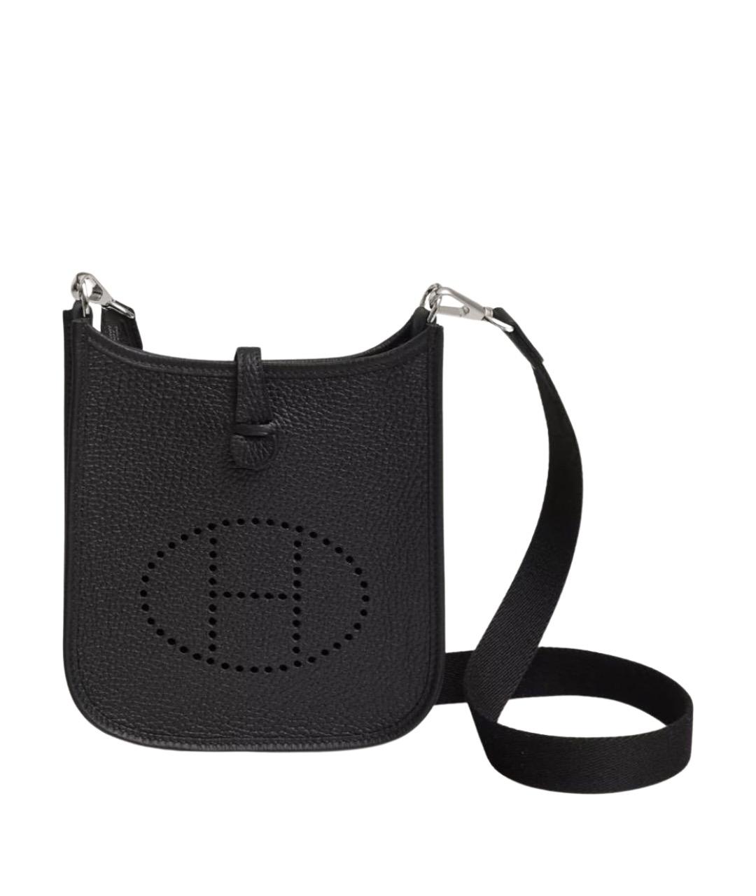 HERMES Черная кожаная сумка через плечо, фото 1