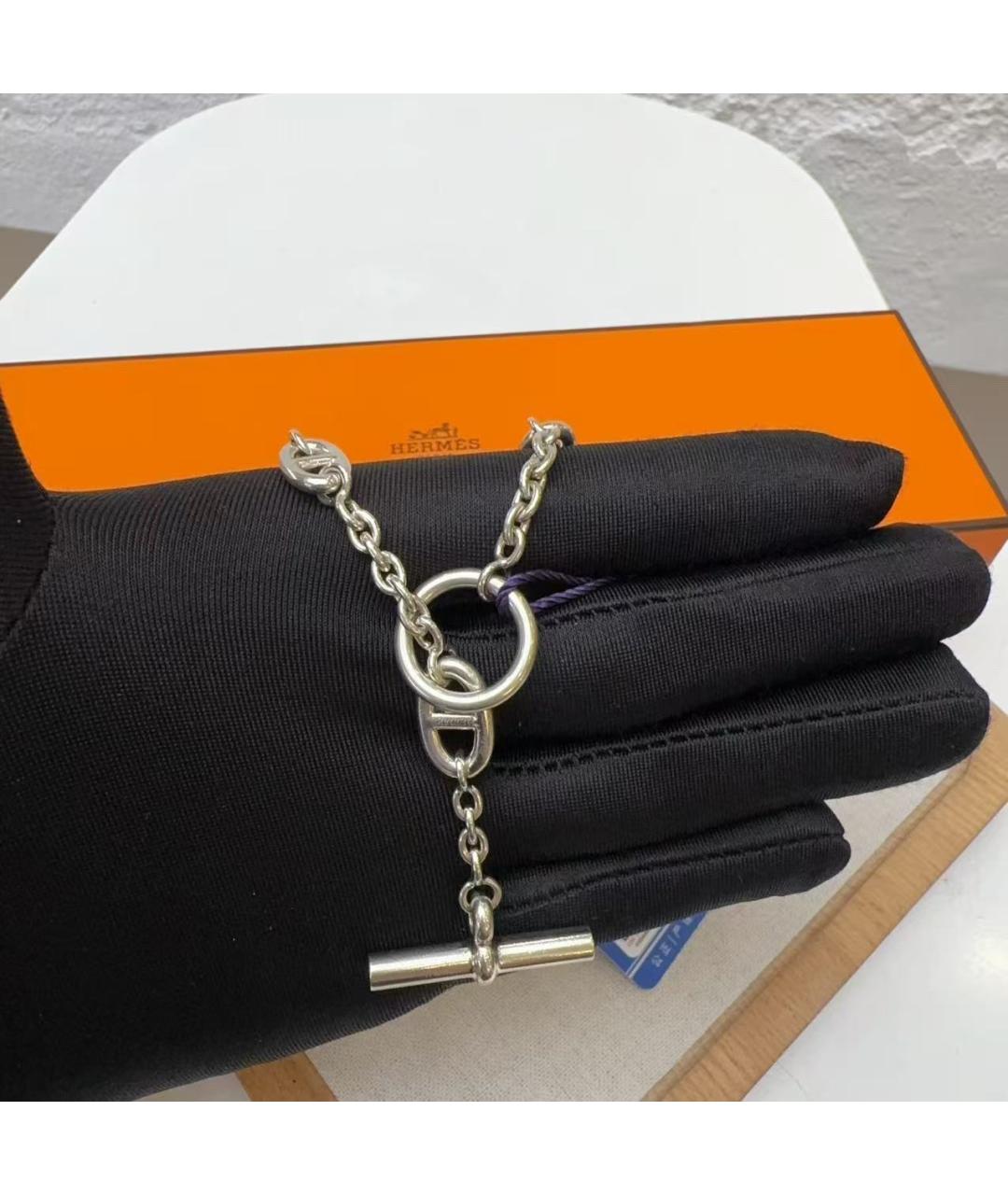 HERMES Серебряное серебряное колье, фото 4