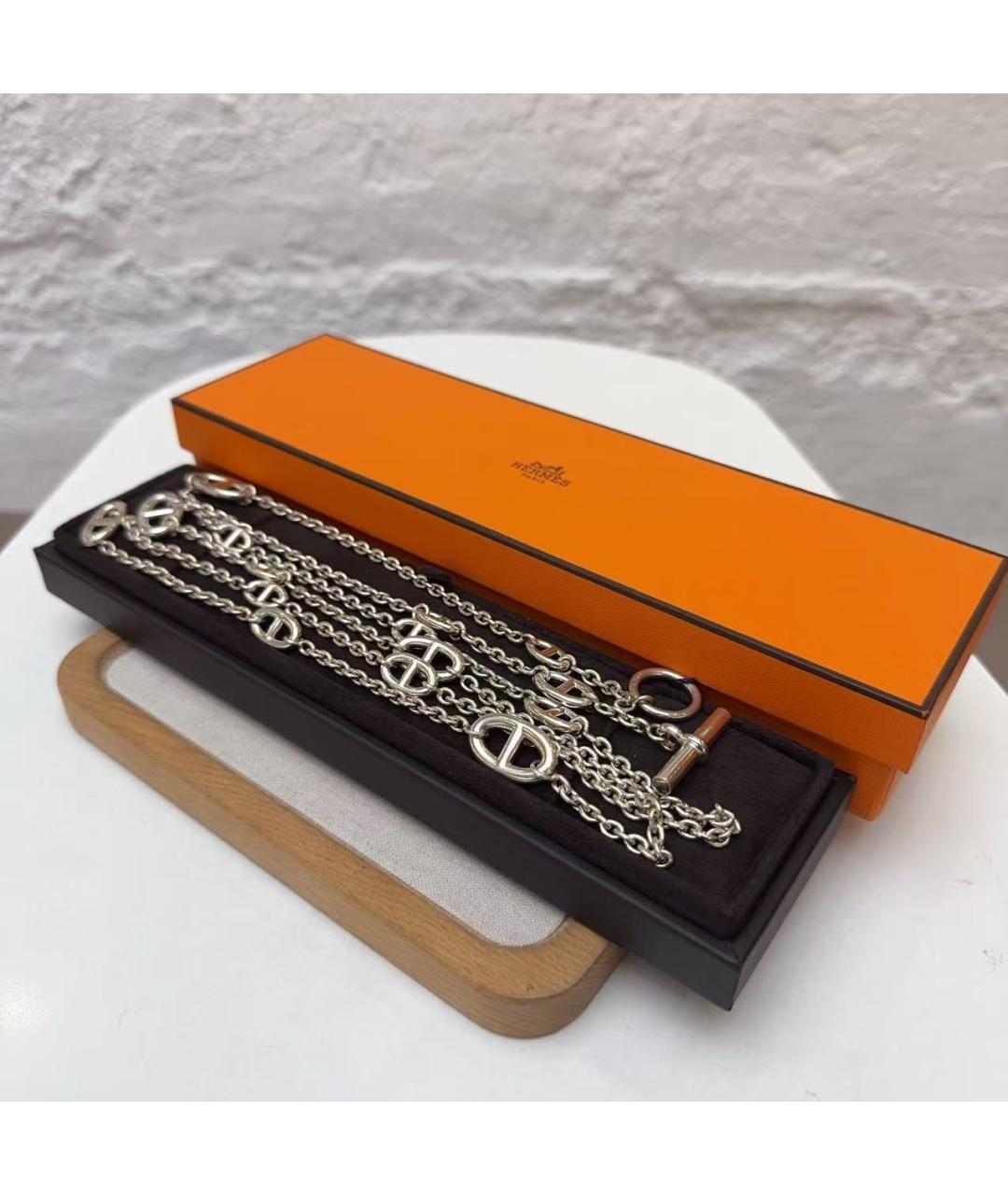 HERMES Серебряное серебряное колье, фото 3