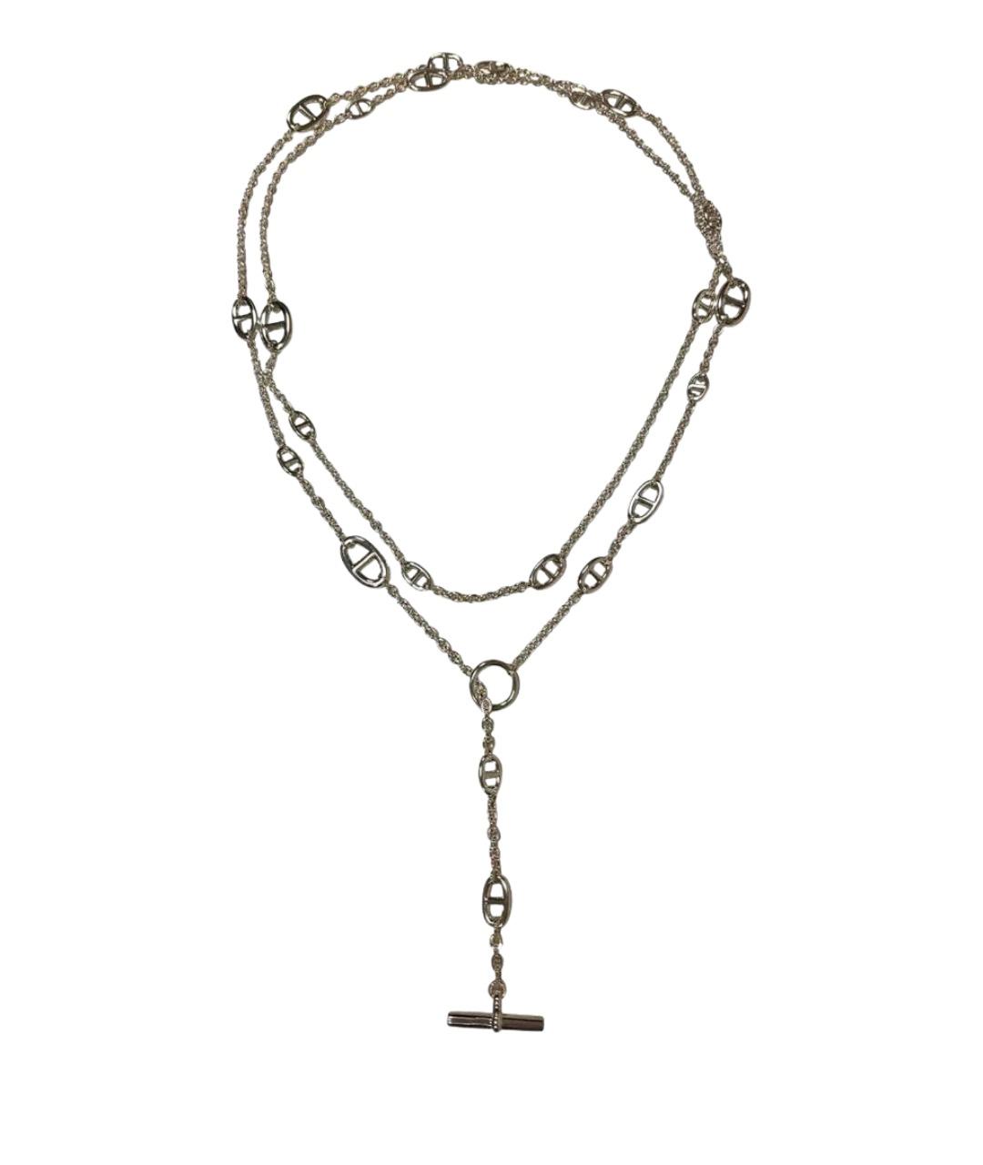 HERMES Серебряное серебряное колье, фото 1