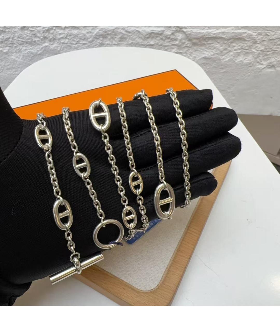 HERMES Серебряное серебряное колье, фото 5