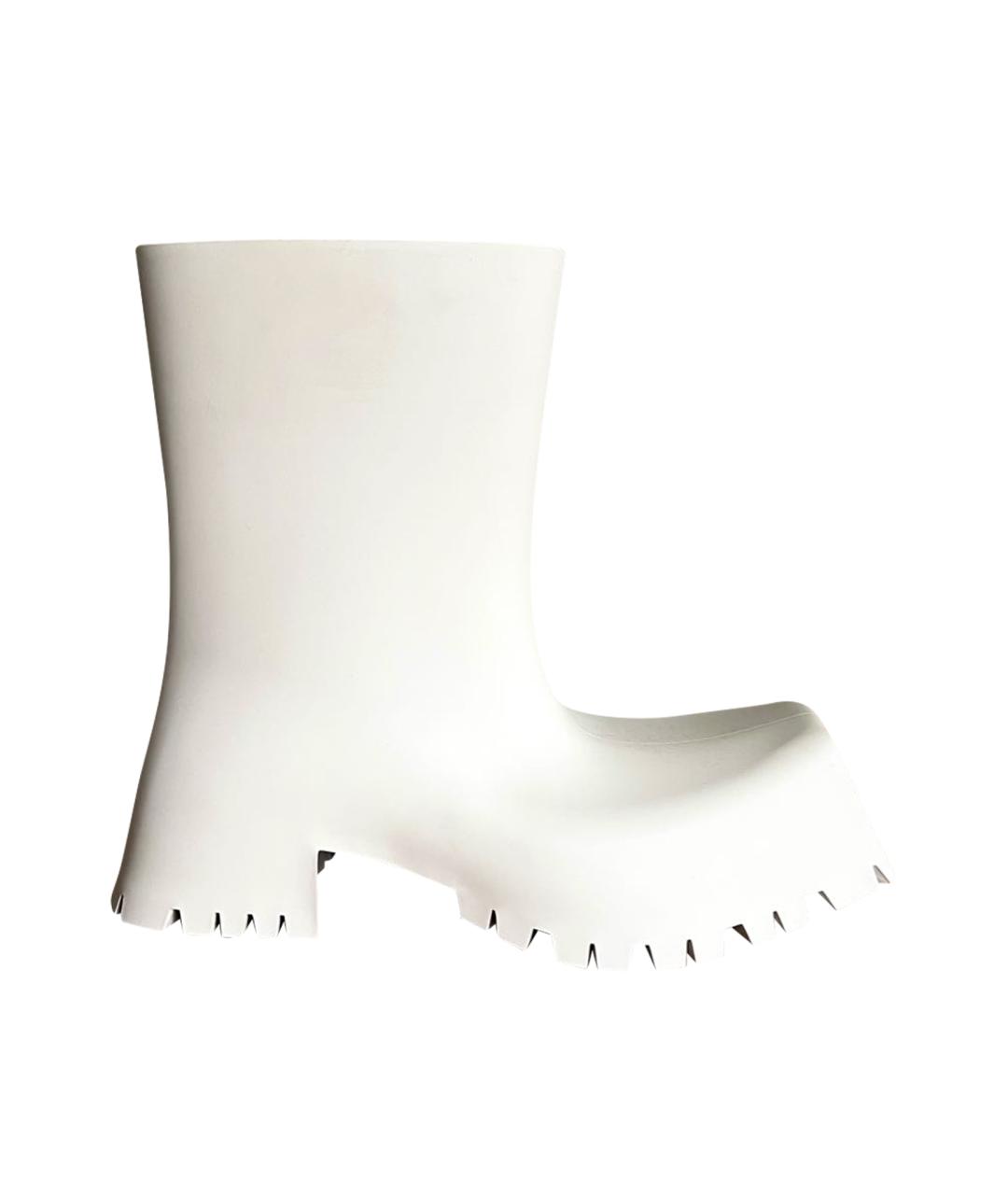 BALENCIAGA Бежевые резиновые сапоги, фото 1