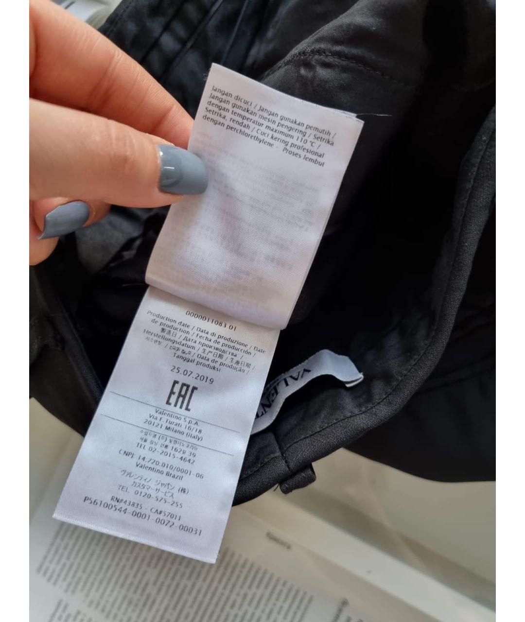 VALENTINO Черные брюки широкие, фото 5