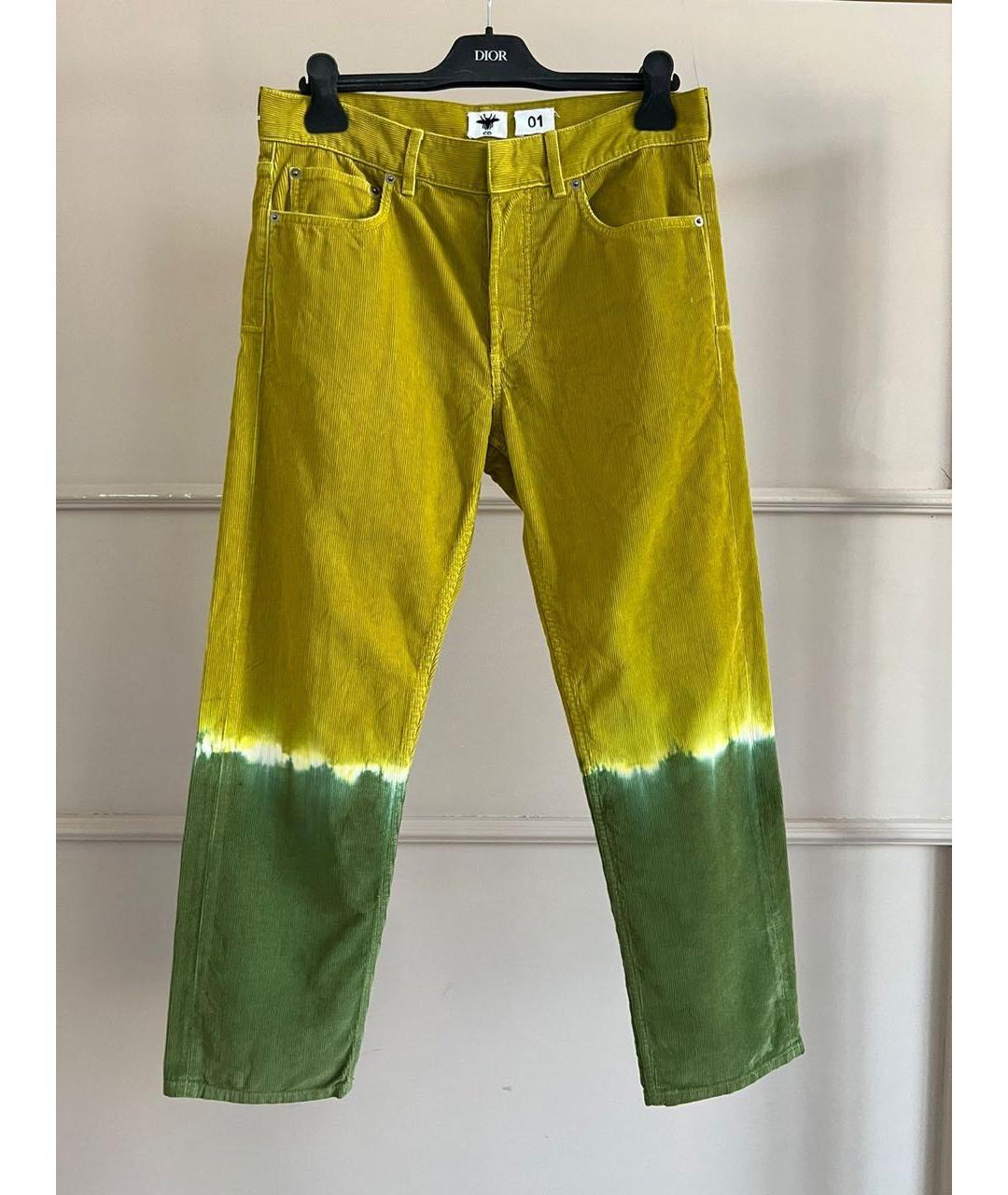 CHRISTIAN DIOR Желтые брюки широкие, фото 9