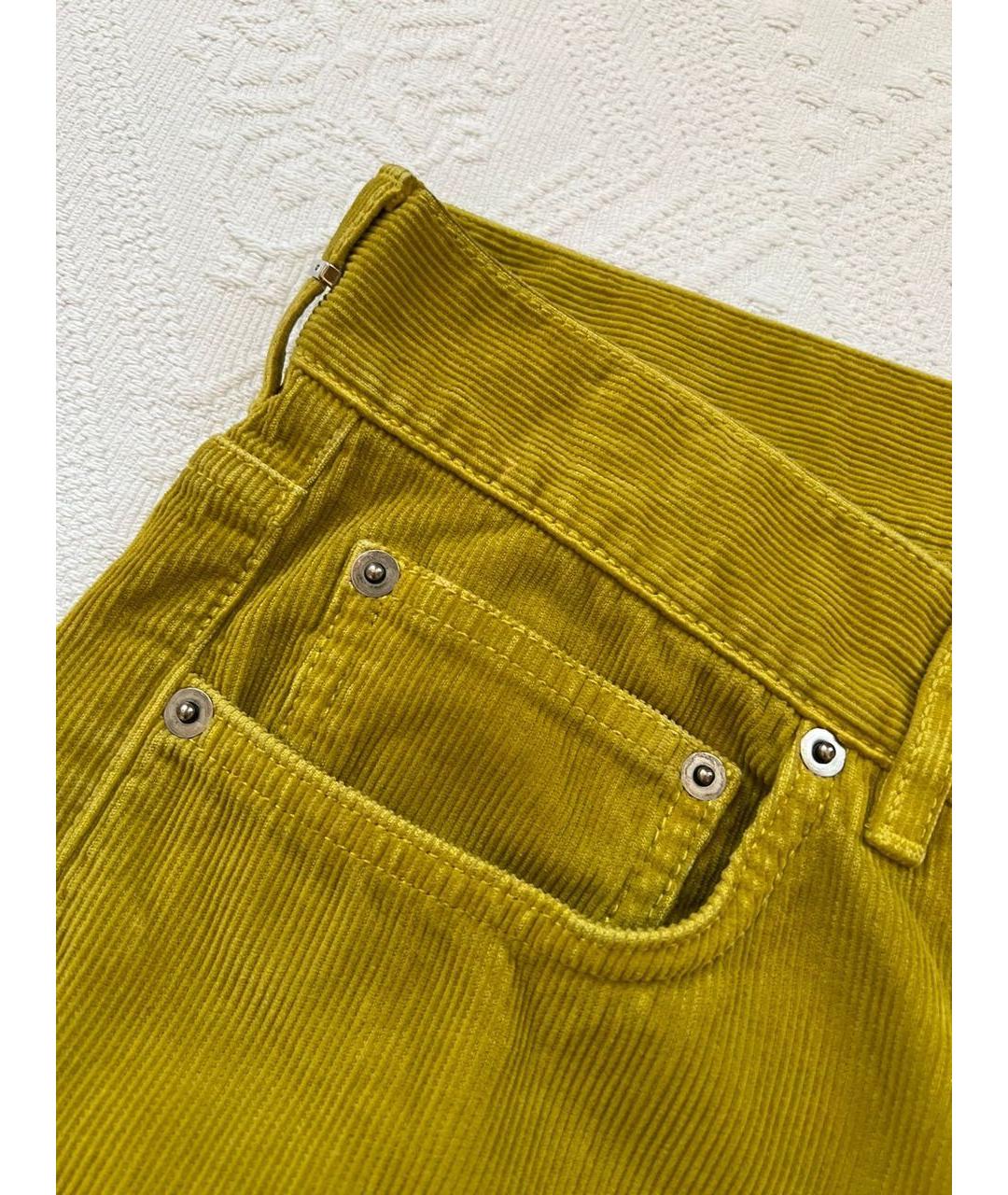 CHRISTIAN DIOR Желтые брюки широкие, фото 8