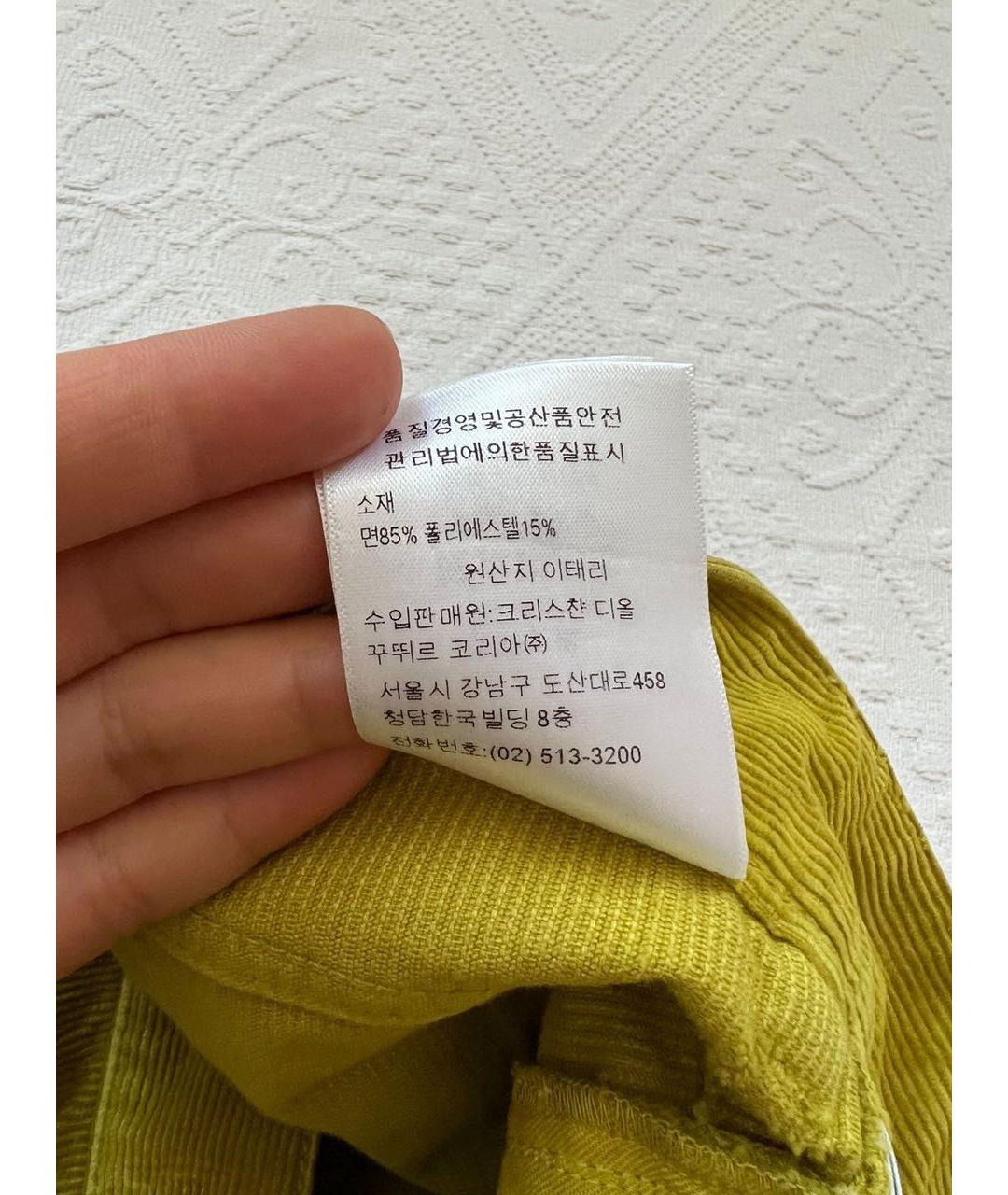 CHRISTIAN DIOR Желтые брюки широкие, фото 7