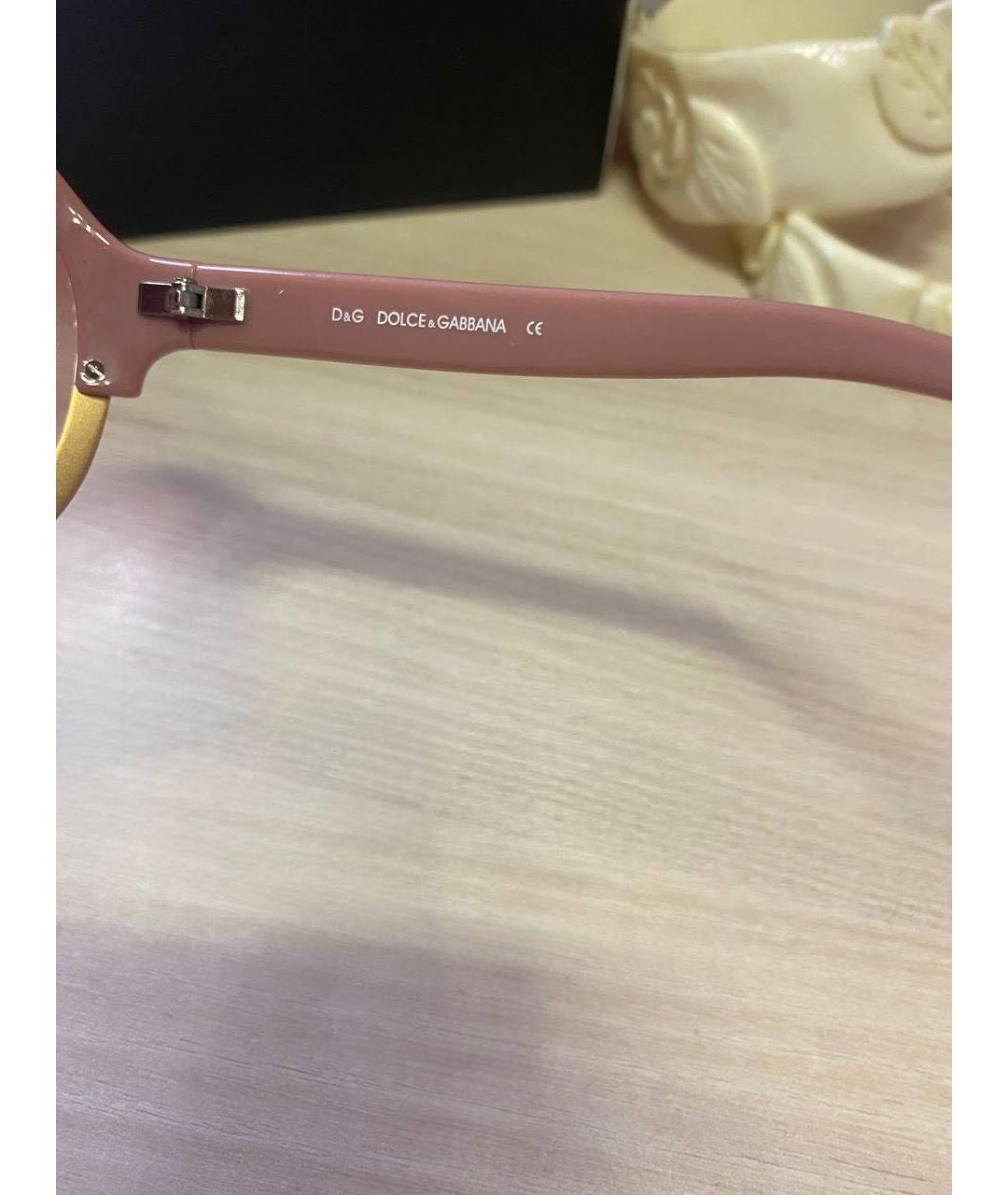 DOLCE&GABBANA Розовые пластиковые солнцезащитные очки, фото 5