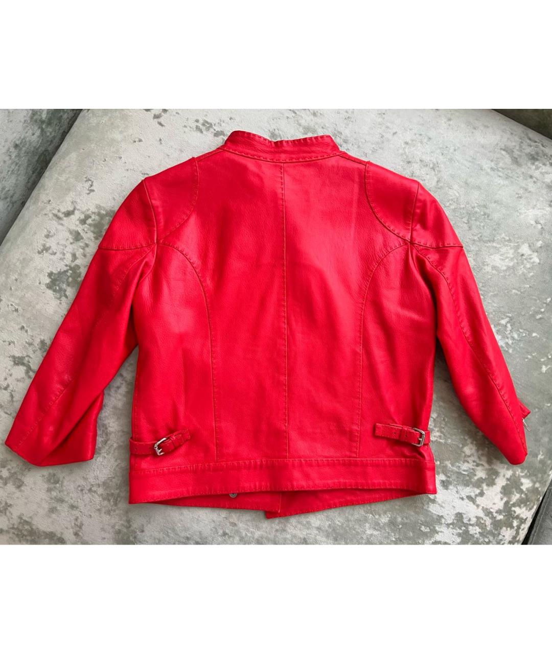 FENDI Красная кожаная куртка, фото 2