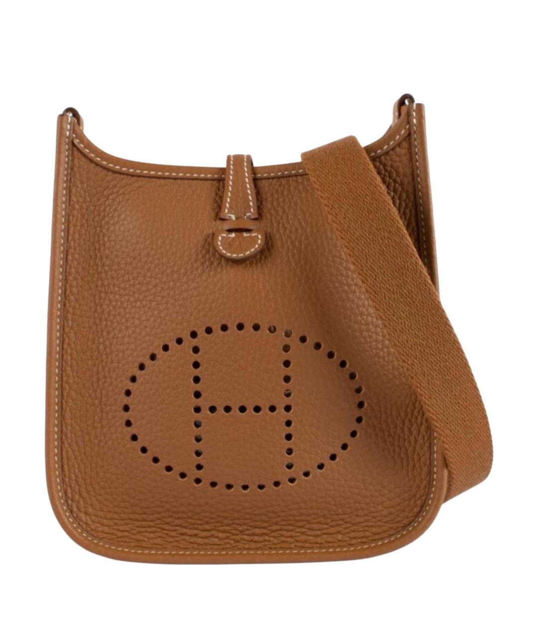 HERMES Коричневая кожаная сумка через плечо, фото 1