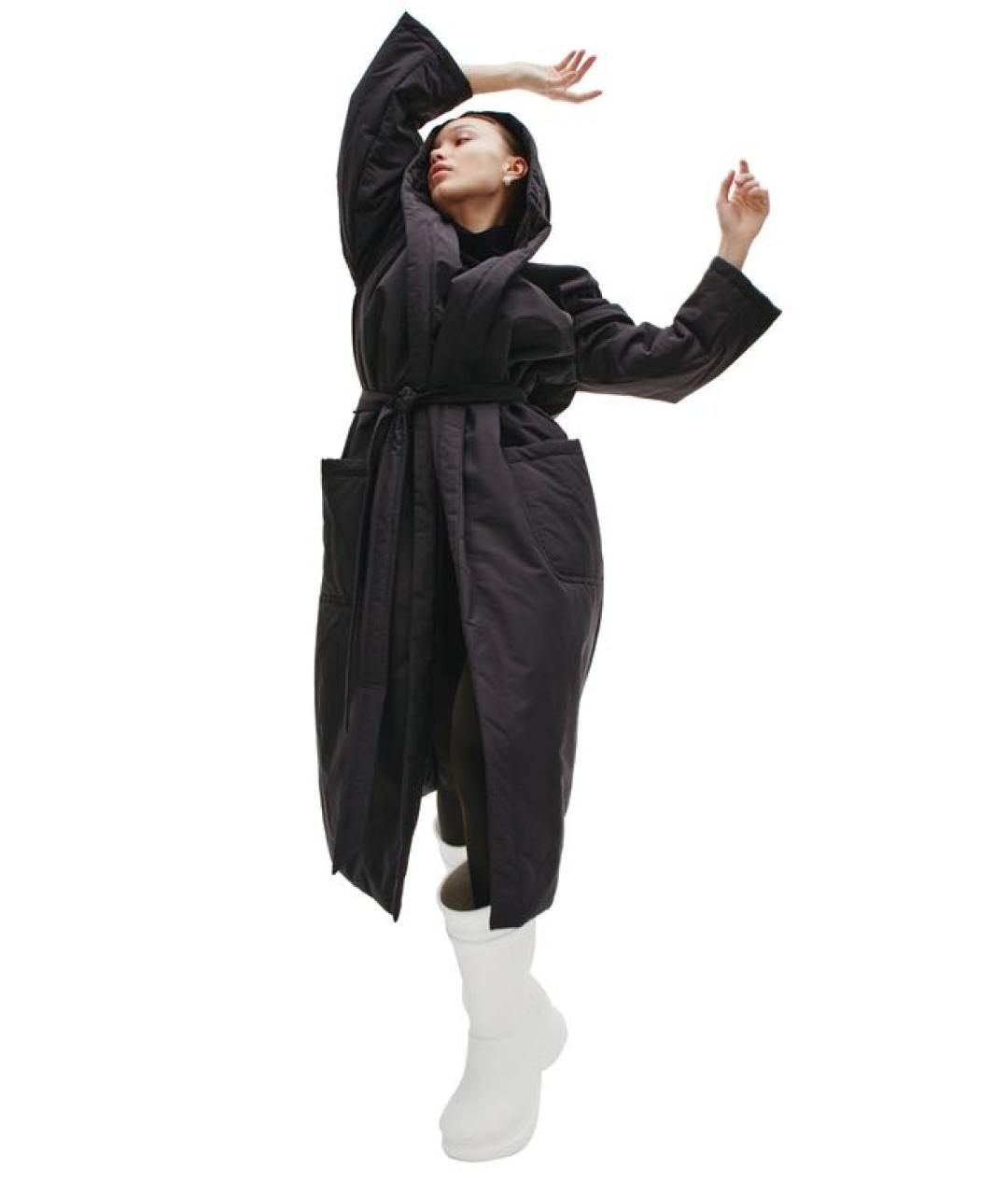 BALENCIAGA Черное пальто, фото 3