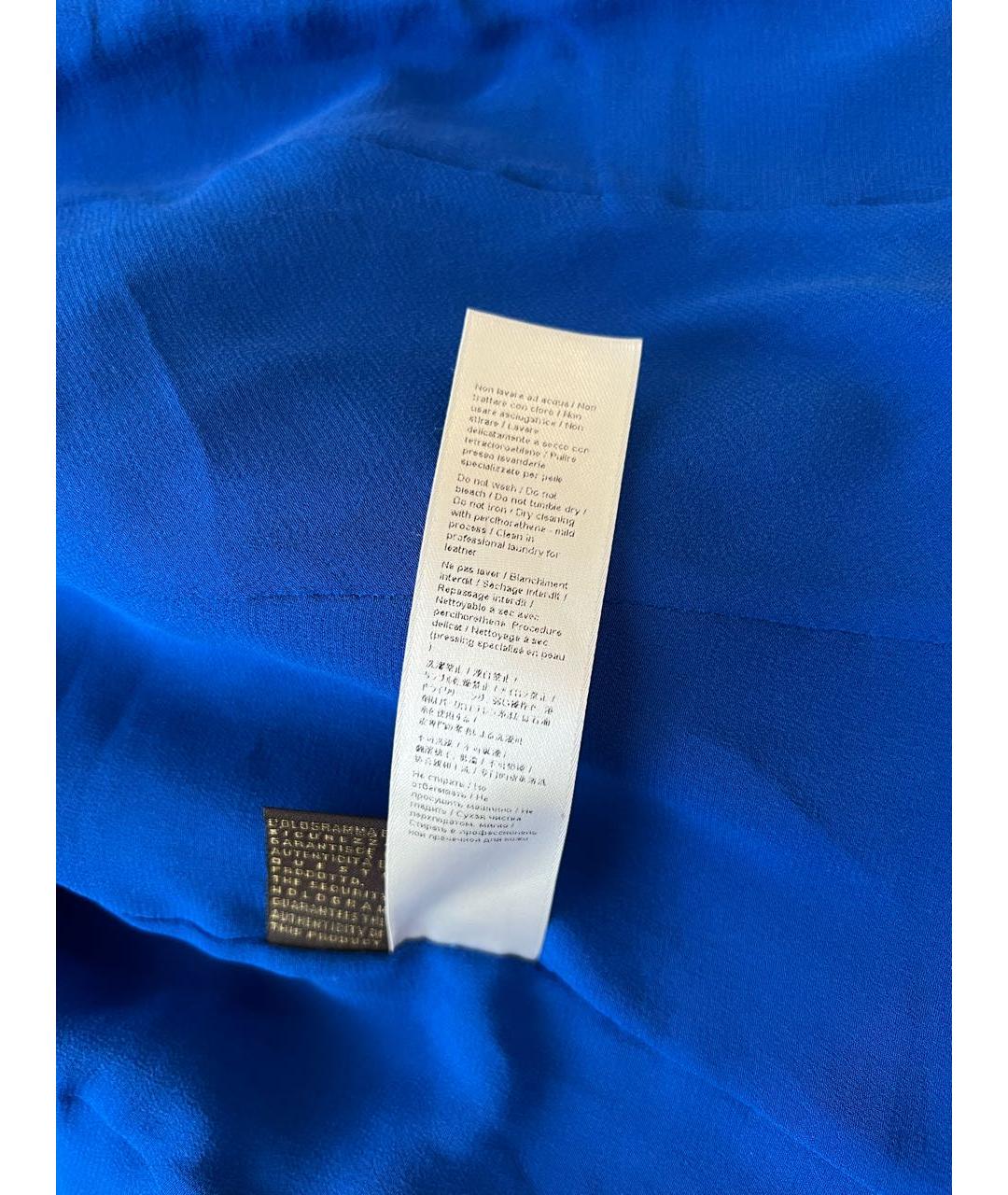 ROBERTO CAVALLI Темно-синяя кожаная куртка, фото 4