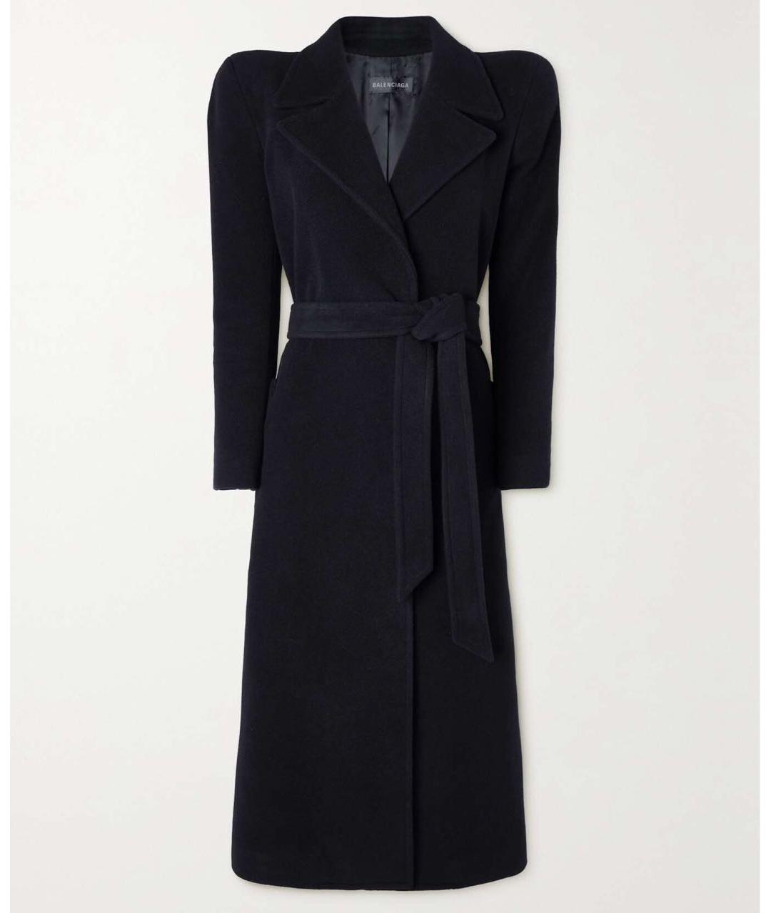 BALENCIAGA Черное шерстяное пальто, фото 5