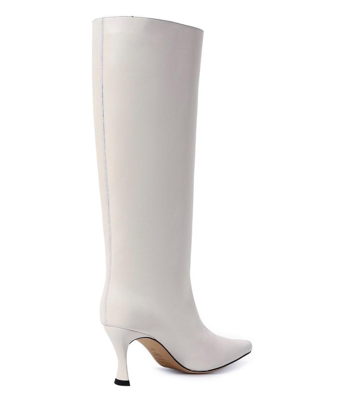 BY FAR Белые кожаные сапоги, фото 4