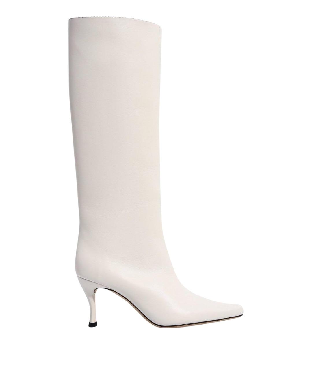 BY FAR Белые кожаные сапоги, фото 1