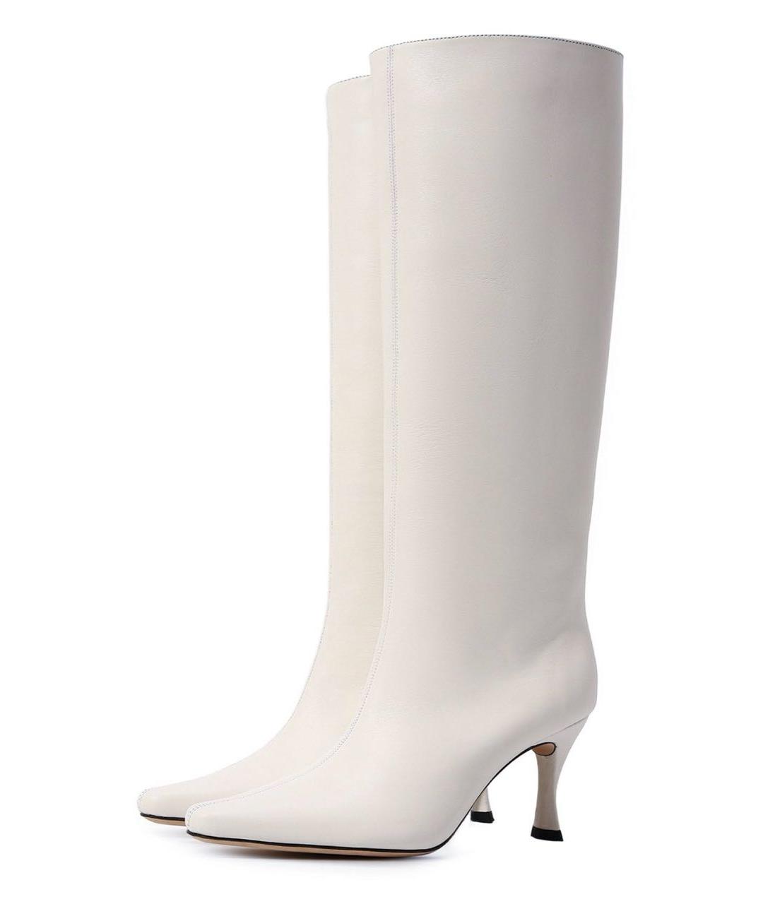 BY FAR Белые кожаные сапоги, фото 2
