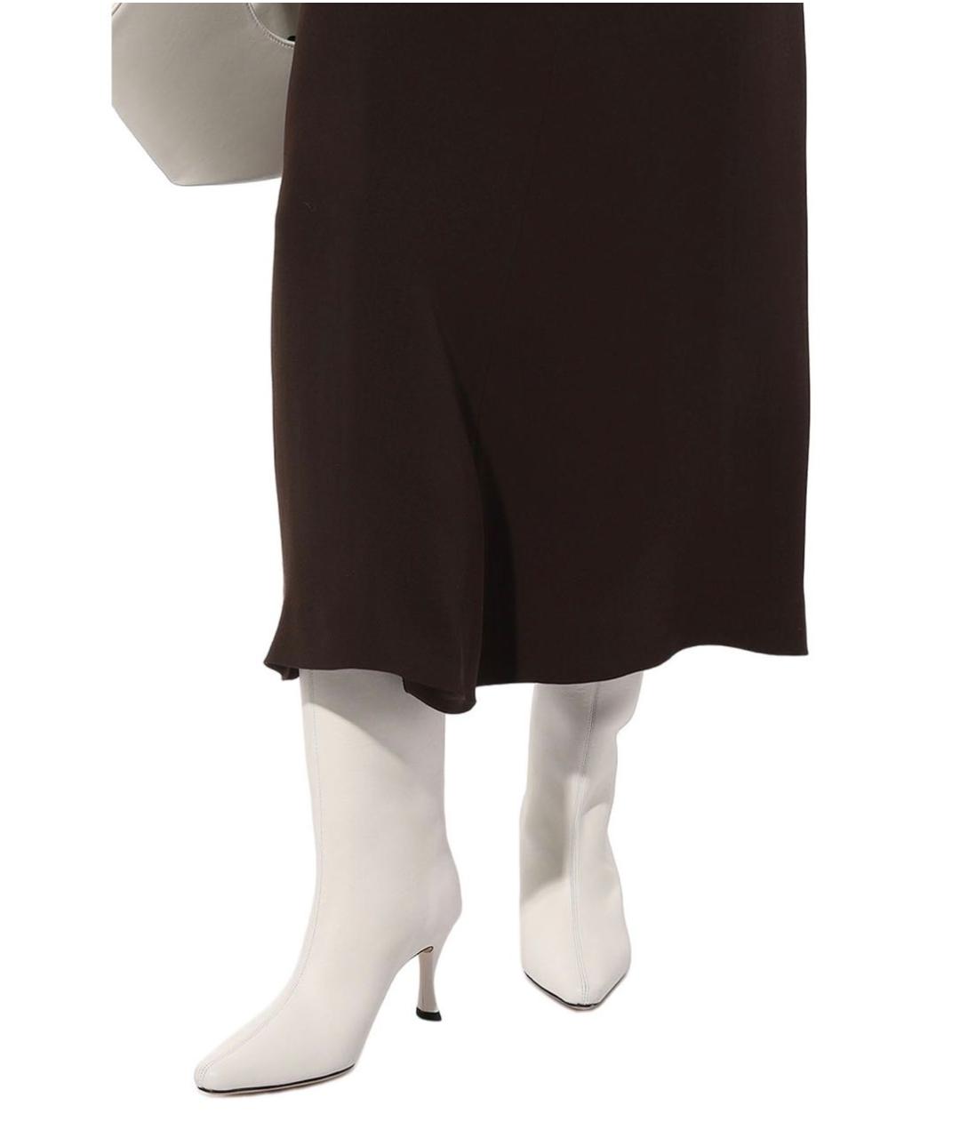 BY FAR Белые кожаные сапоги, фото 5