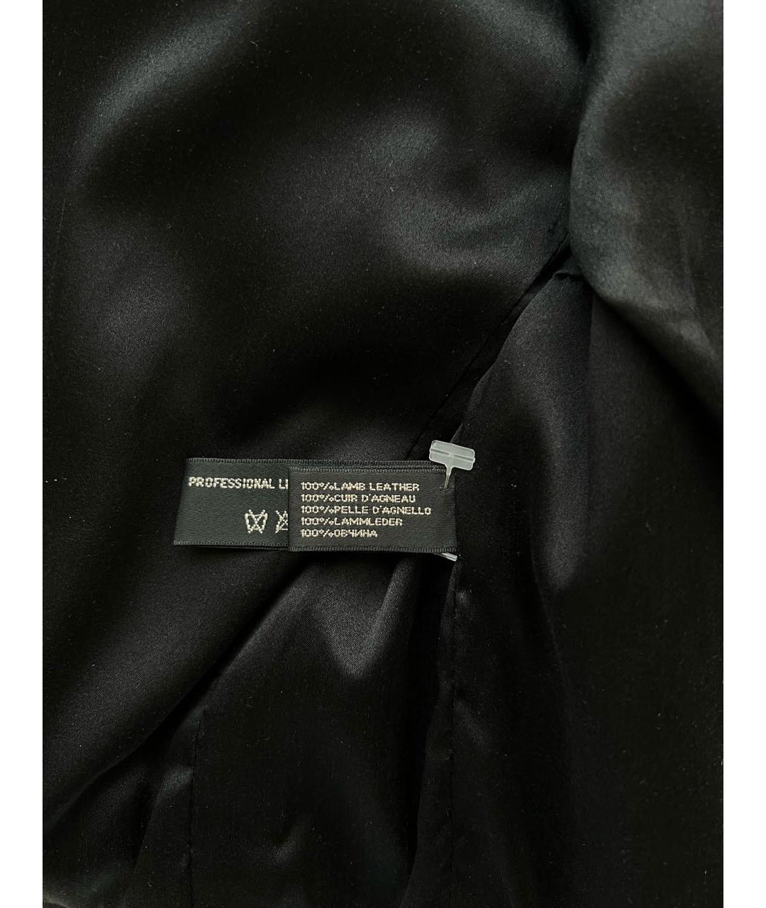 RALPH LAUREN Черная кожаная куртка, фото 4