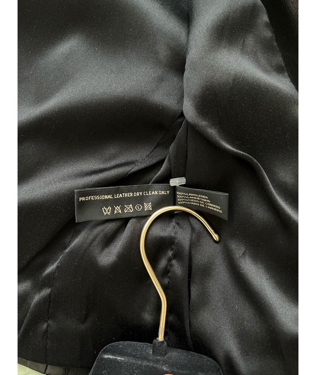 RALPH LAUREN Черная кожаная куртка, фото 3