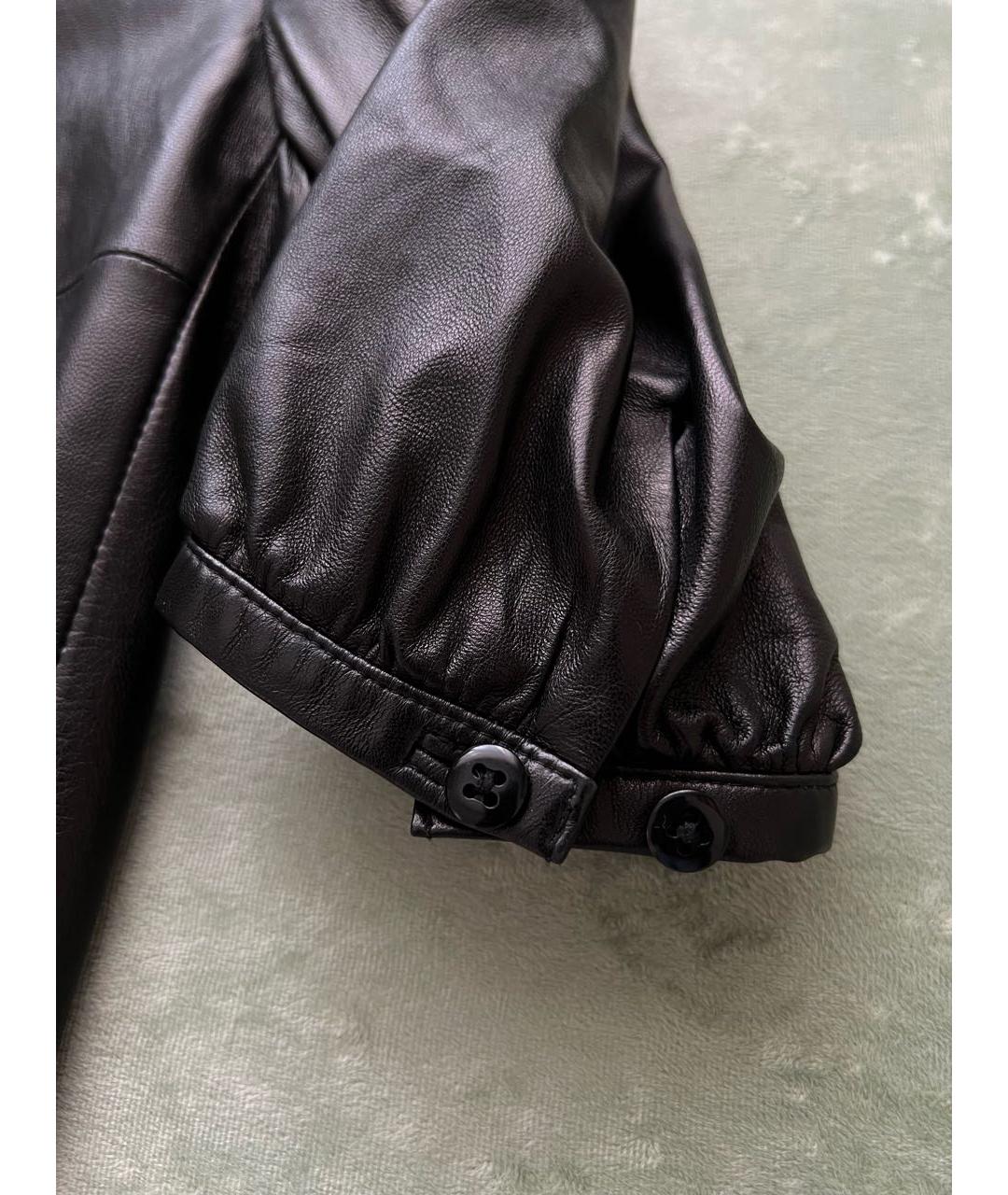 RALPH LAUREN Черная кожаная куртка, фото 8