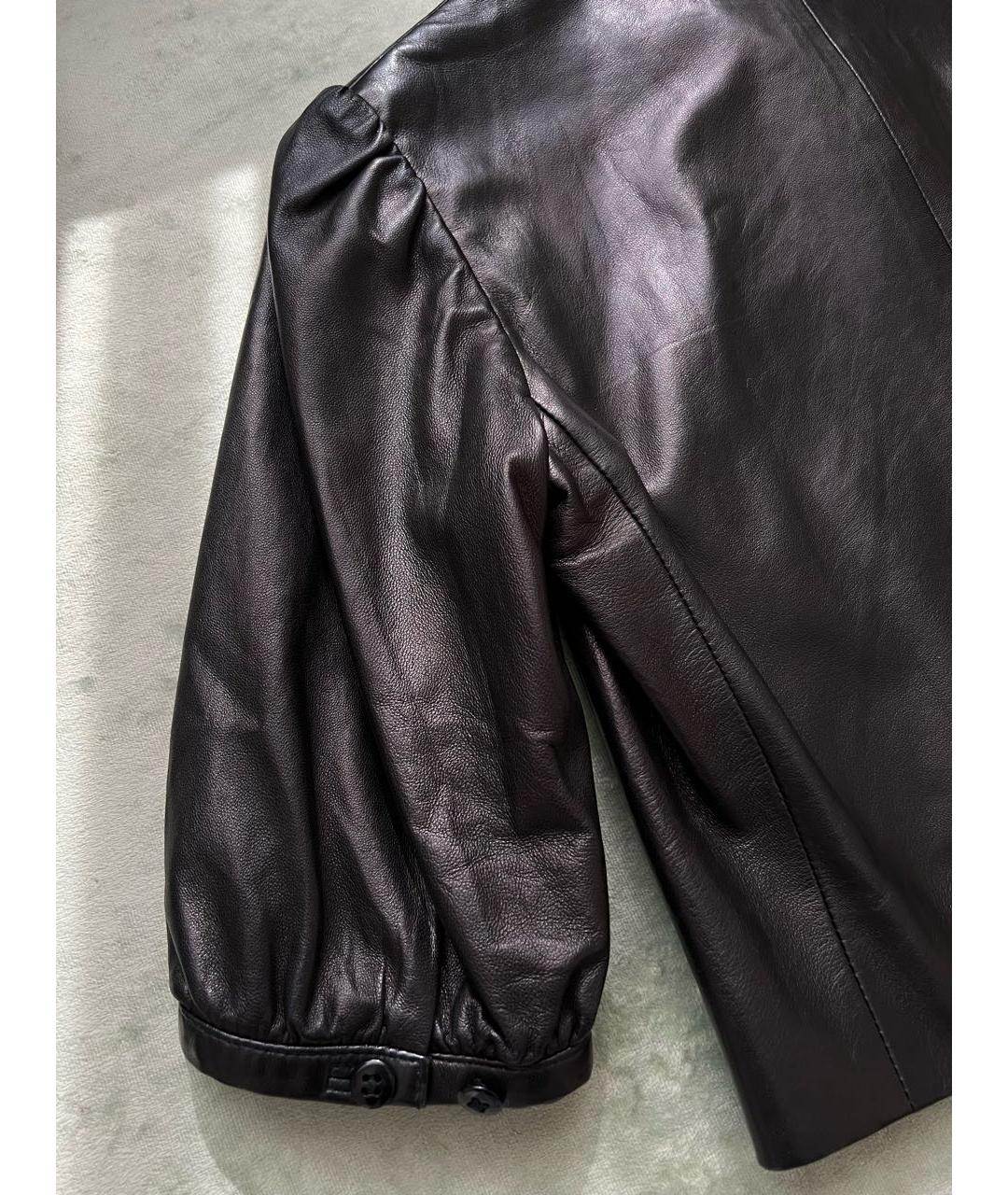 RALPH LAUREN Черная кожаная куртка, фото 6