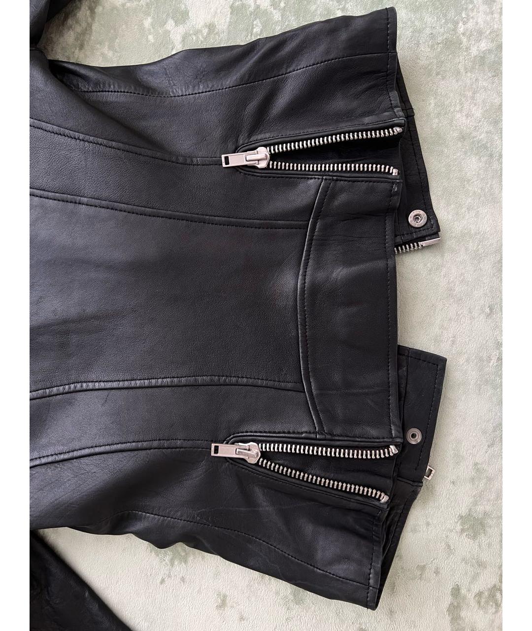 MAJE Черная кожаная куртка, фото 8