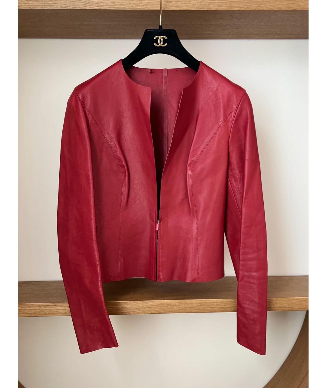 GUCCI Красная кожаная куртка, фото 9