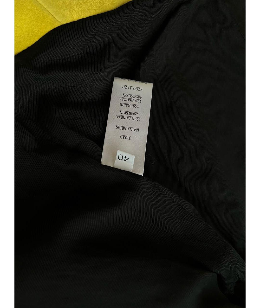 BALMAIN Желтая кожаная куртка, фото 8