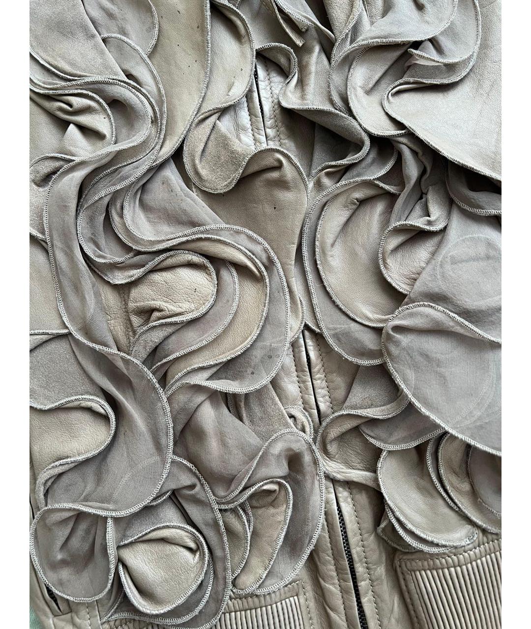 VALENTINO Бежевая кожаная куртка, фото 5