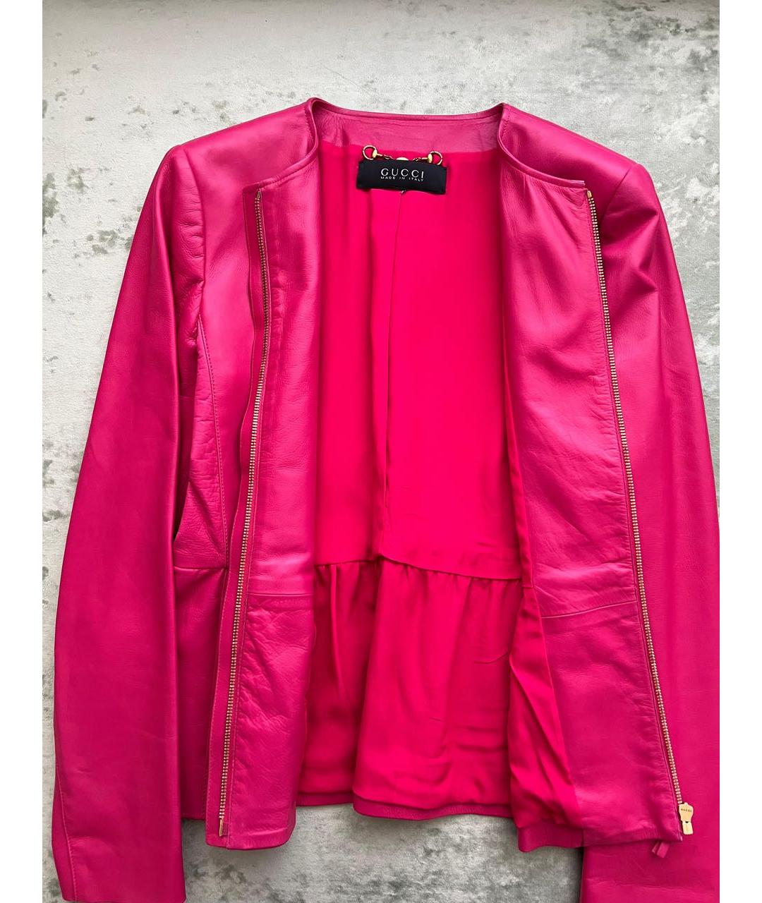 GUCCI Красная кожаная куртка, фото 4