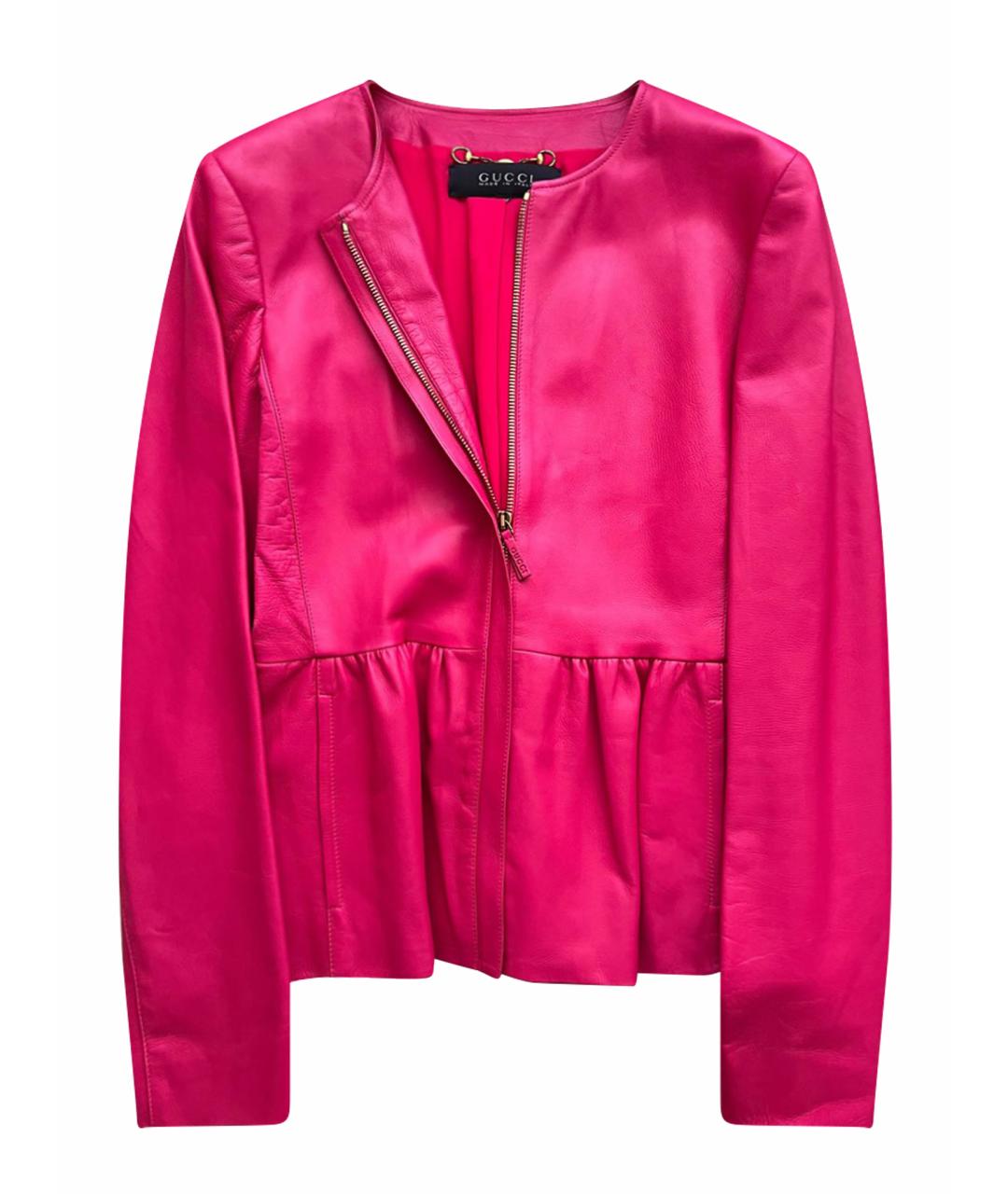 GUCCI Красная кожаная куртка, фото 1