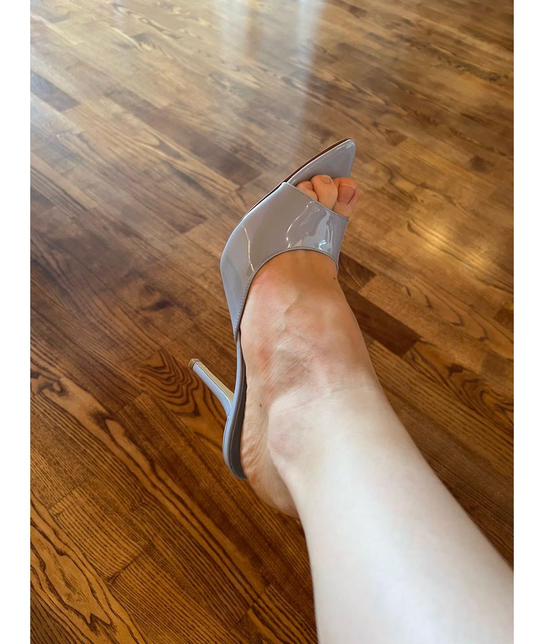 GIABORGHINI Голубые мюли из лакированной кожи, фото 6