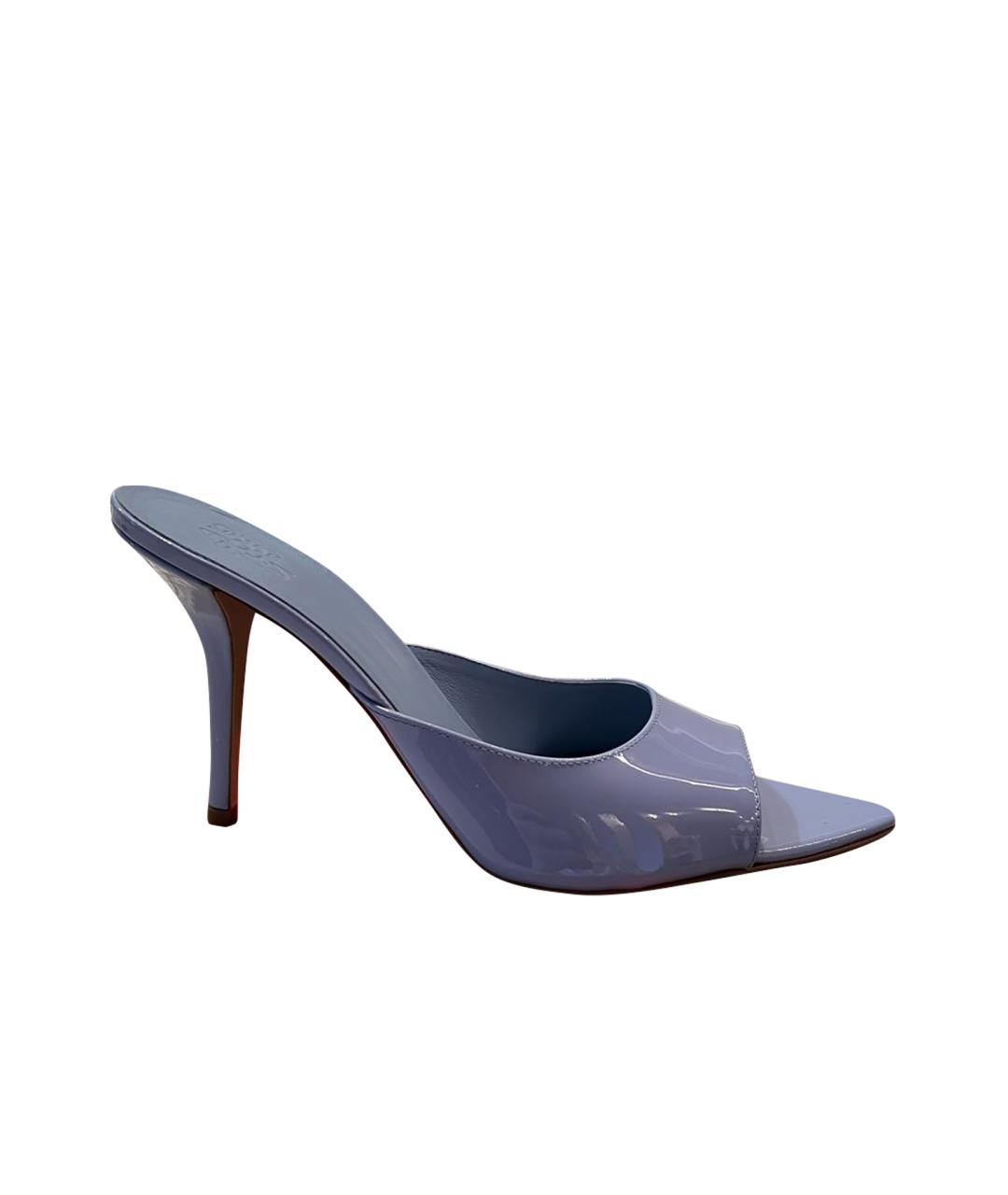 GIABORGHINI Голубые мюли из лакированной кожи, фото 1
