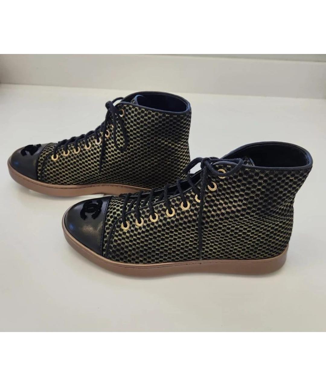 CHANEL Черные кожаные ботинки, фото 3