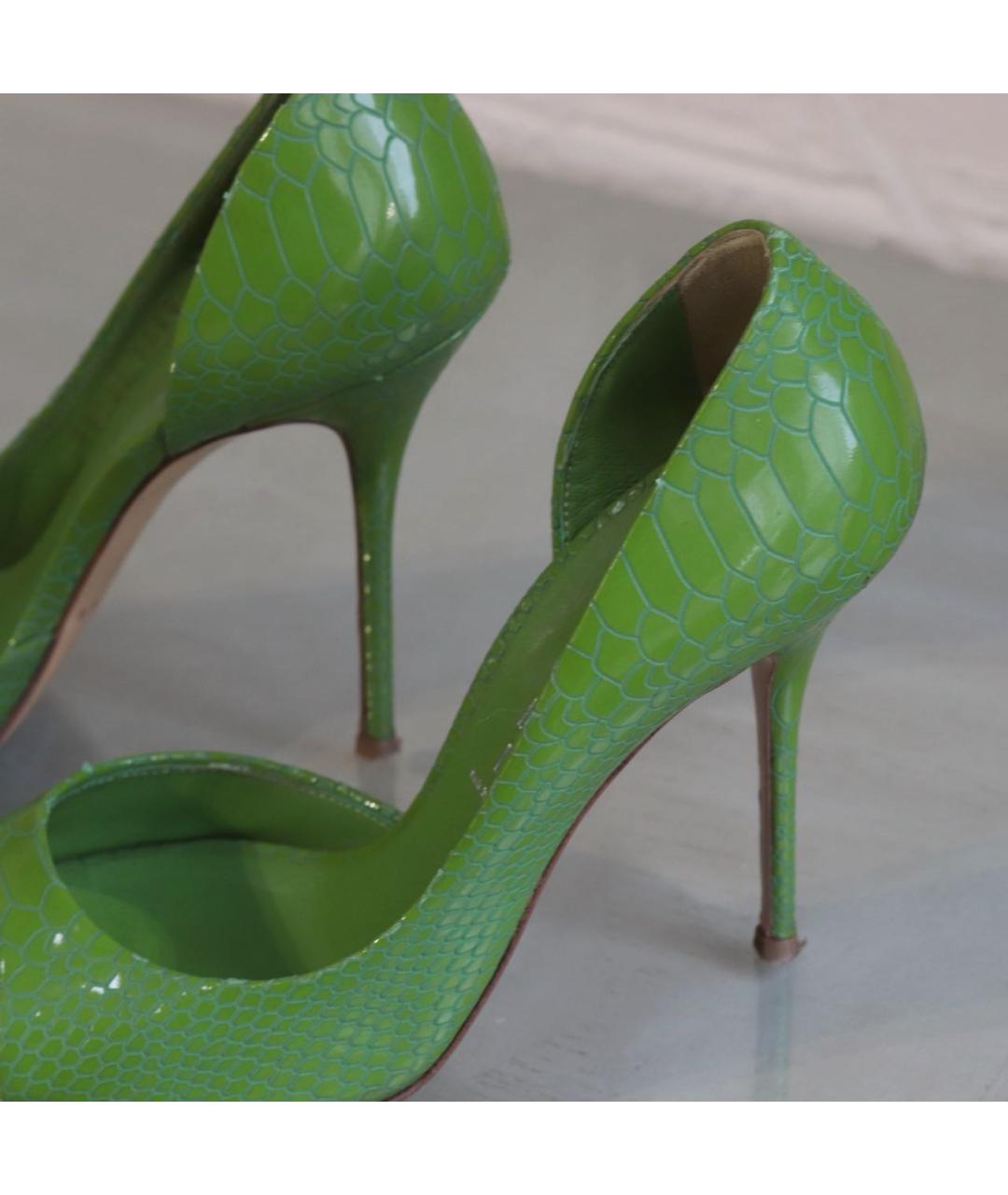 CASADEI Зеленые кожаные туфли, фото 6