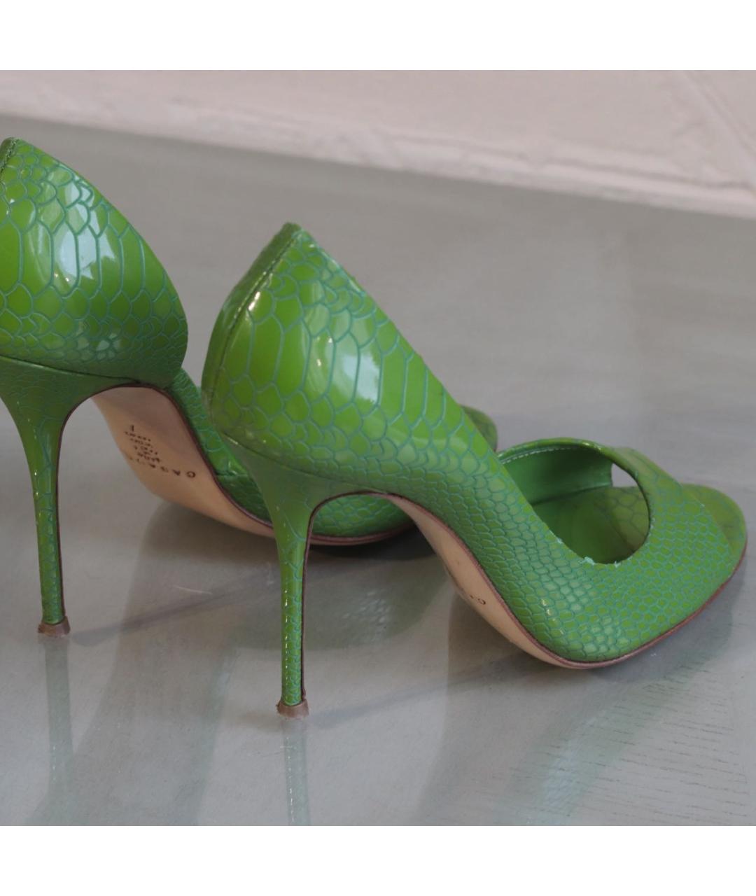 CASADEI Зеленые кожаные туфли, фото 7