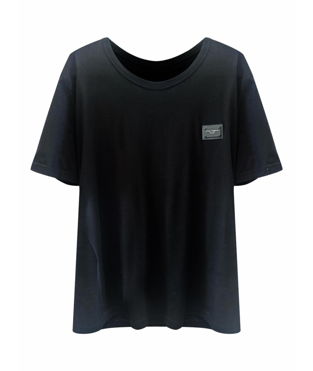 DOLCE&GABBANA Черная хлопковая футболка, фото 1